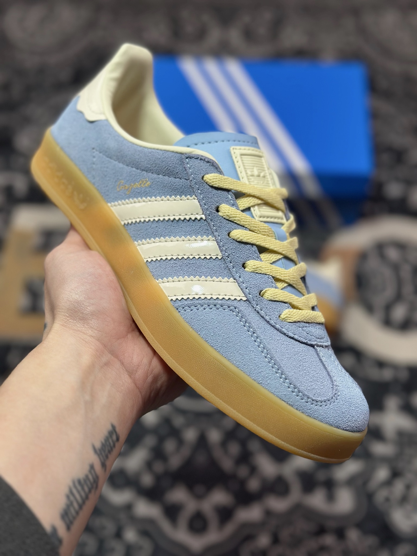 A6200  adidas originals Gazelle Indoor 蓝色   JR8029