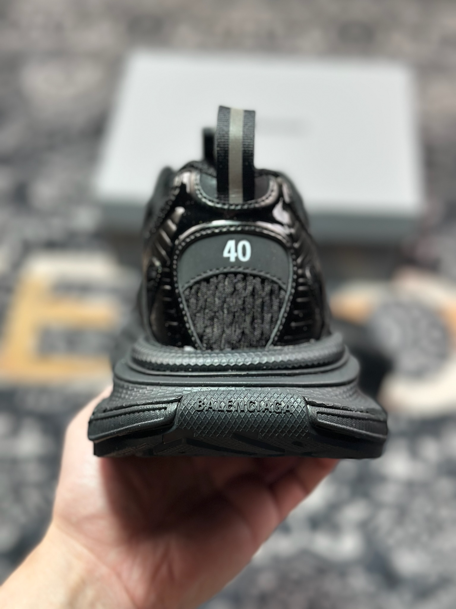 D2480  巴黎世家BALENCIAGA 3XL Sneakers 3+系列低帮百搭休闲慢跑鞋“全黑木乃伊绑绳”325601 W3XCH 1000