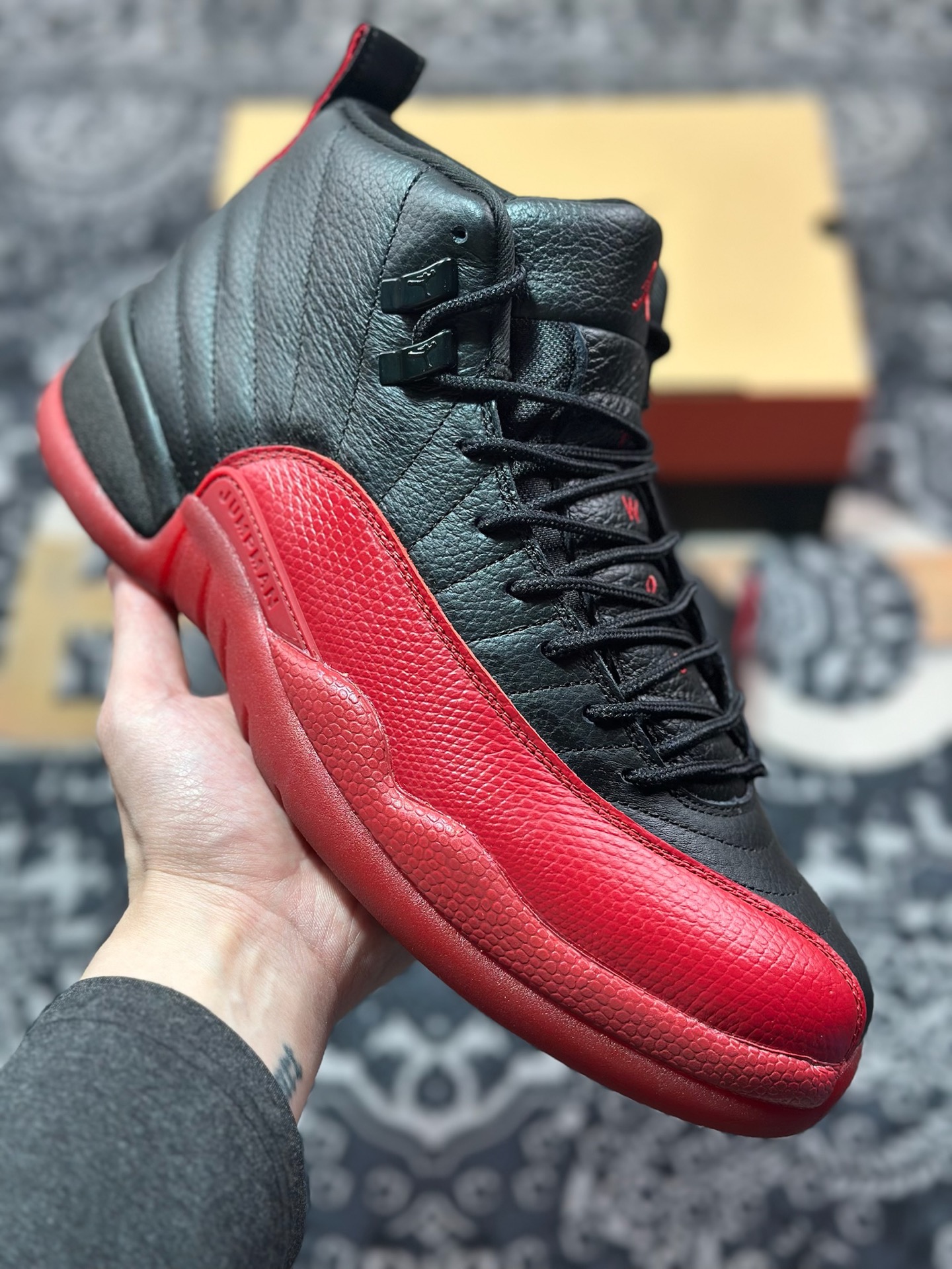 D2480    优选 Air Jordan 12 ” Black Red ” 黑红 AJ12乔12 男子文化篮球鞋 CT8013-002