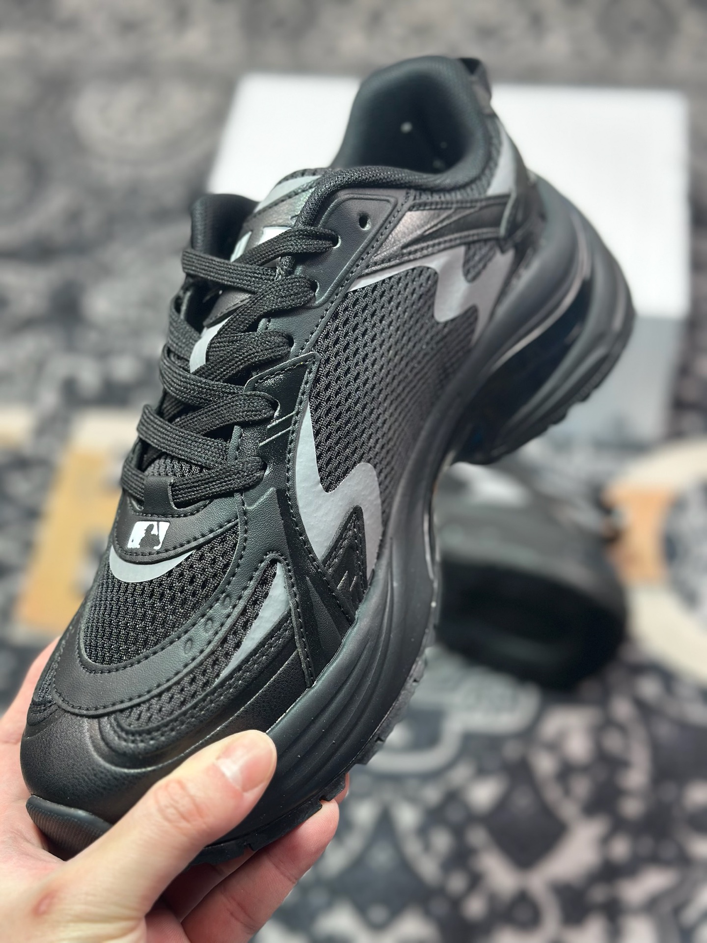 A9220  LA Dodgers x MLB BigBall Chunky Curve 大球曲线系列低帮慢跑鞋“黑碳灰LA压标” 3ARNSPL4N-07BKS