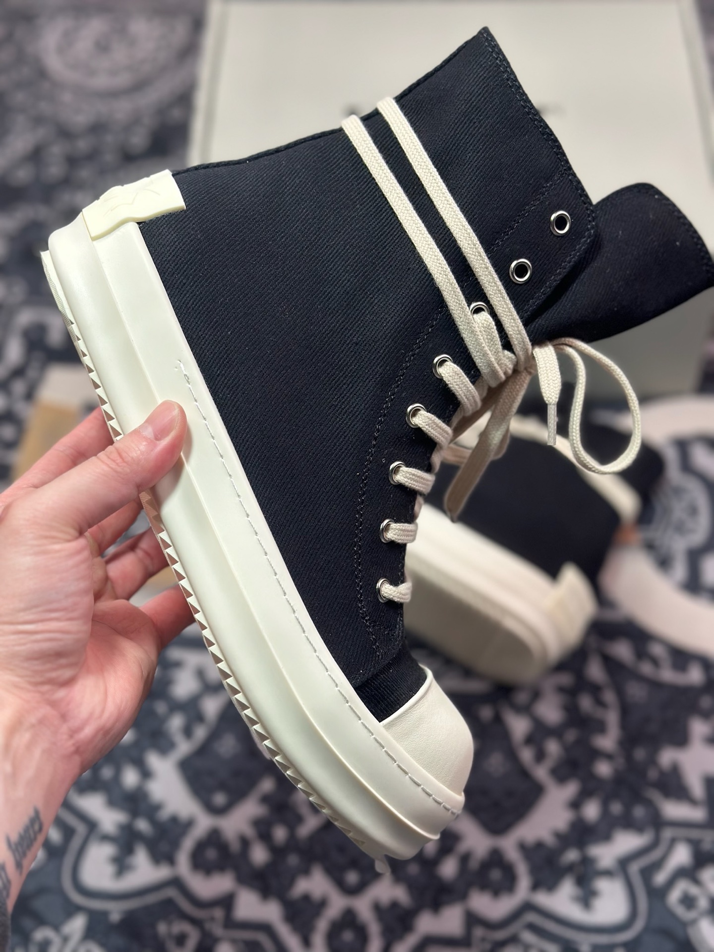 D5500    优选 纯原版本 Rick Owens 瑞克 欧文斯 高帮休闲鞋