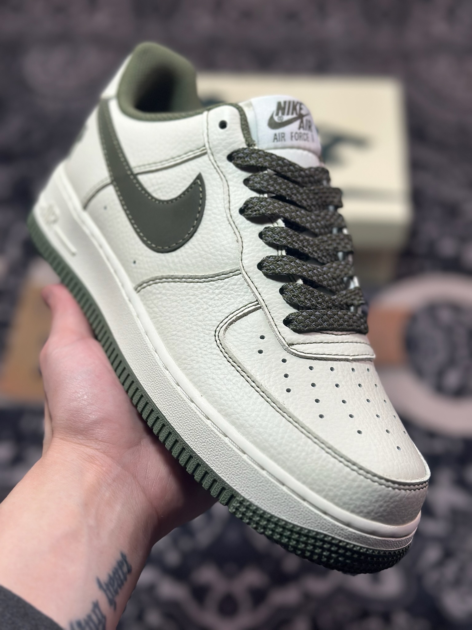 B0220  Air Force 1 '07 Low 五道杠深绿反光  UN2395-521