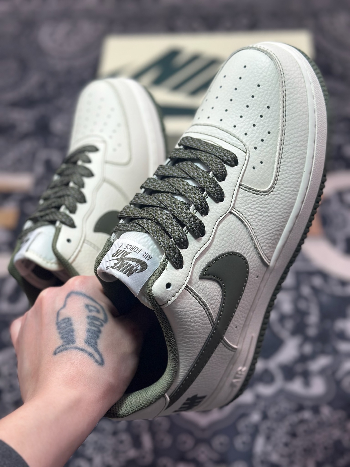 B0220  Air Force 1 '07 Low 五道杠深绿反光  UN2395-521