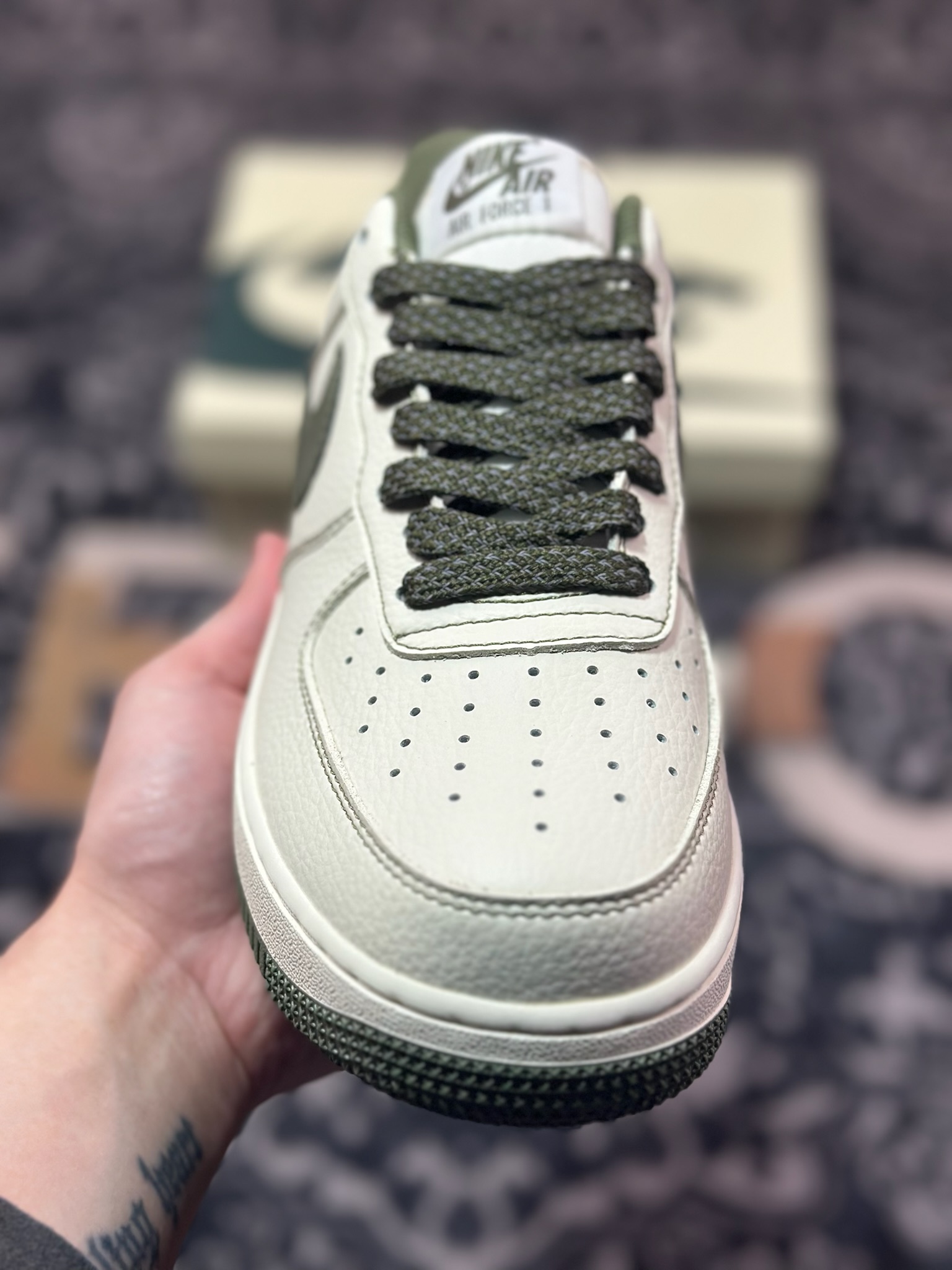 B0220  Air Force 1 '07 Low 五道杠深绿反光  UN2395-521