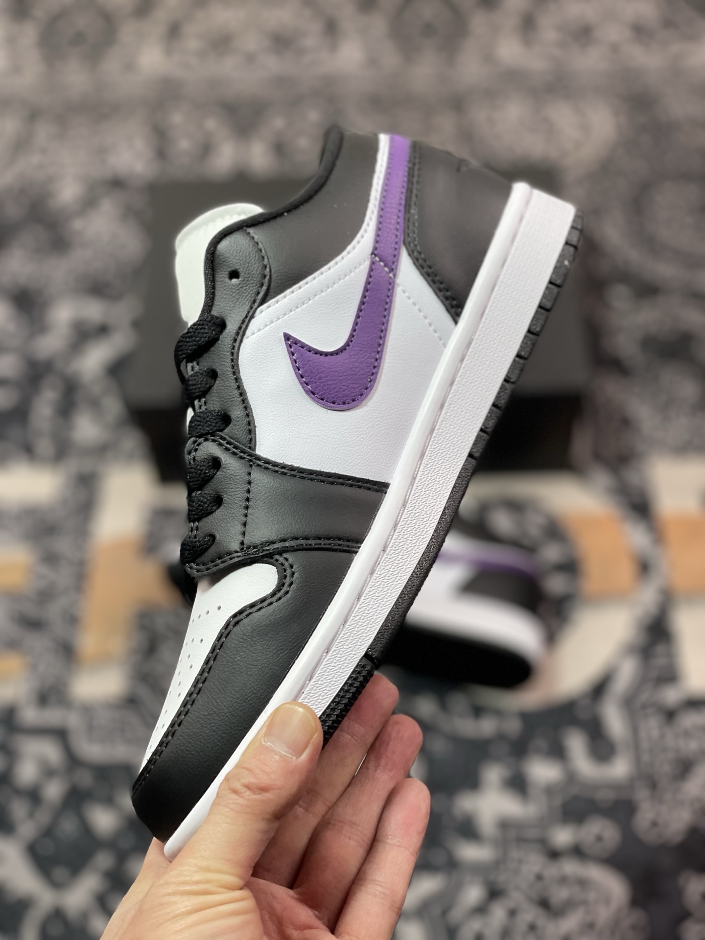Air Jordan 1 Low 黑白紫 HJ5911-105