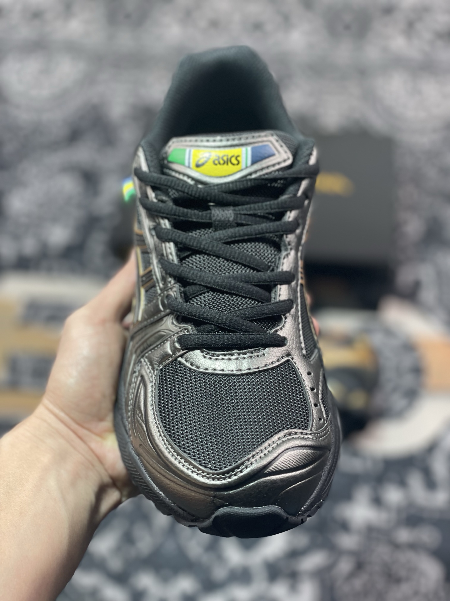 A6200  Senna x Asics Gel-Kayano 14 黑金 联名亚瑟士14代 纳米纤维气垫百搭休闲运动慢跑鞋  1203A860-001