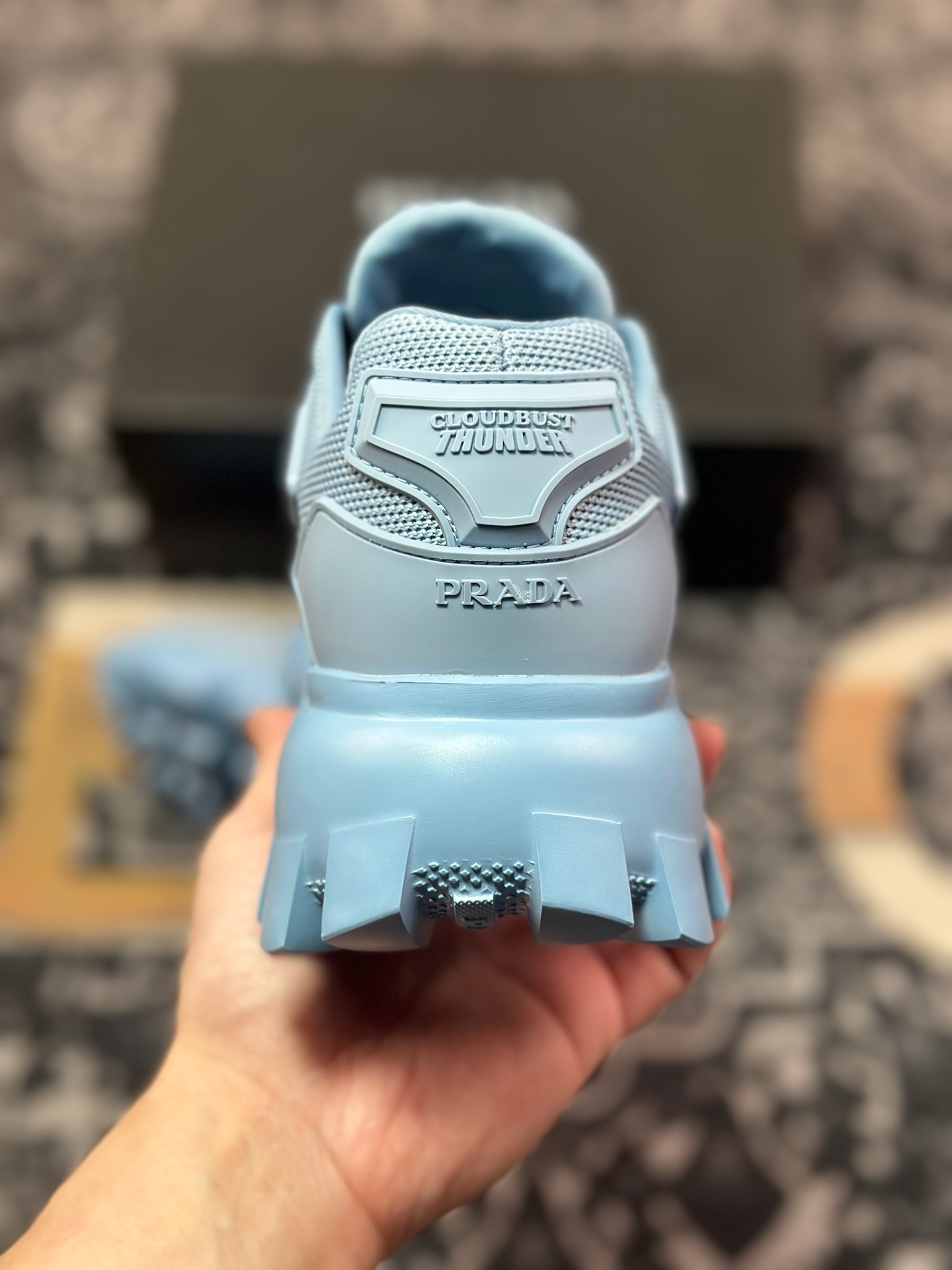 B7320  普拉达Prada Cloudbust Thunder Low Sneakers 百搭休闲运动鞋“浅蓝”2EG293_3KZU_F0076