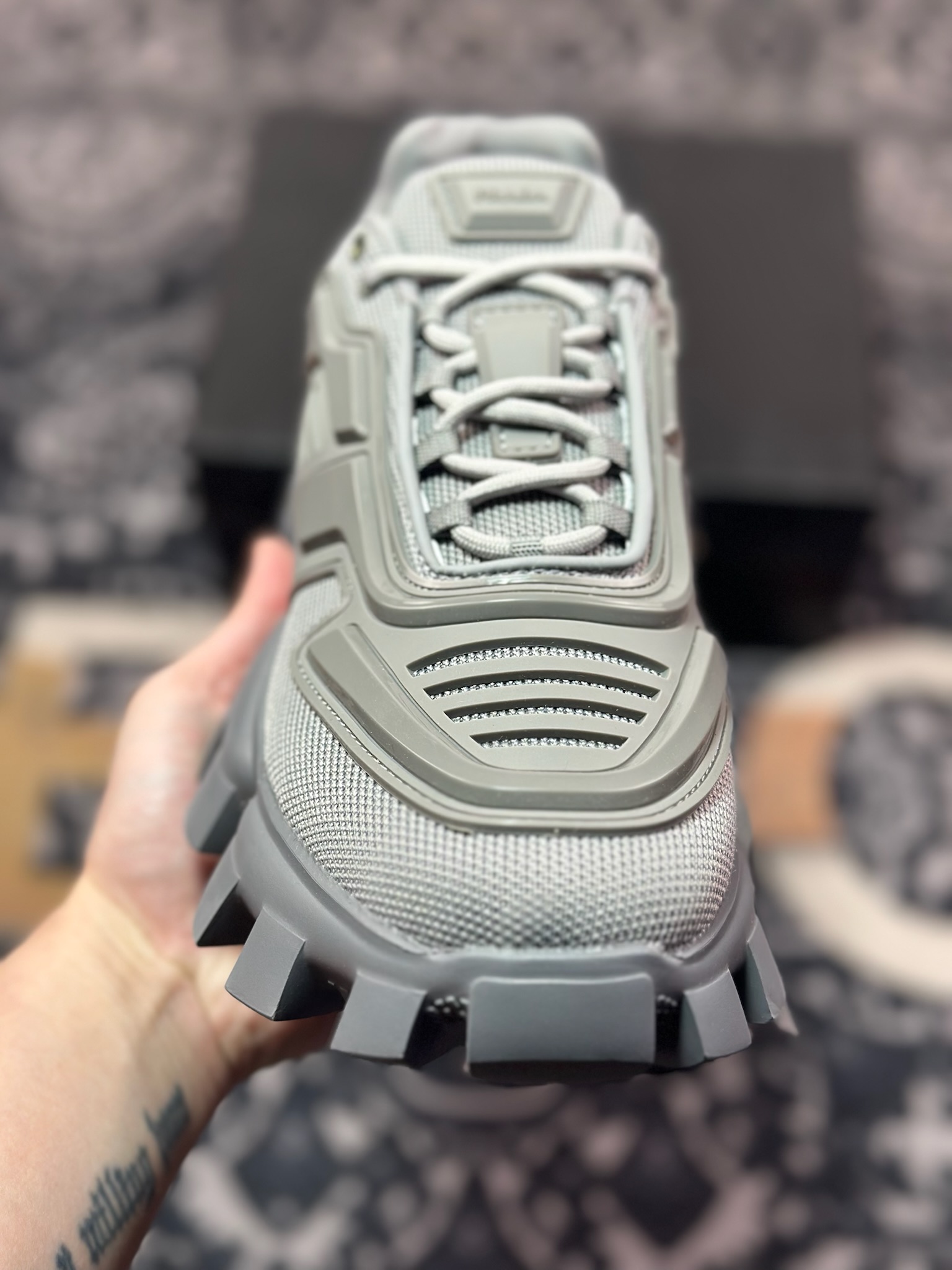 B7320  普拉达Prada Cloudbust Thunder Low Sneakers 风暴老爹百搭休闲运动鞋“水泥深灰”2EG293_3KZU_F0417