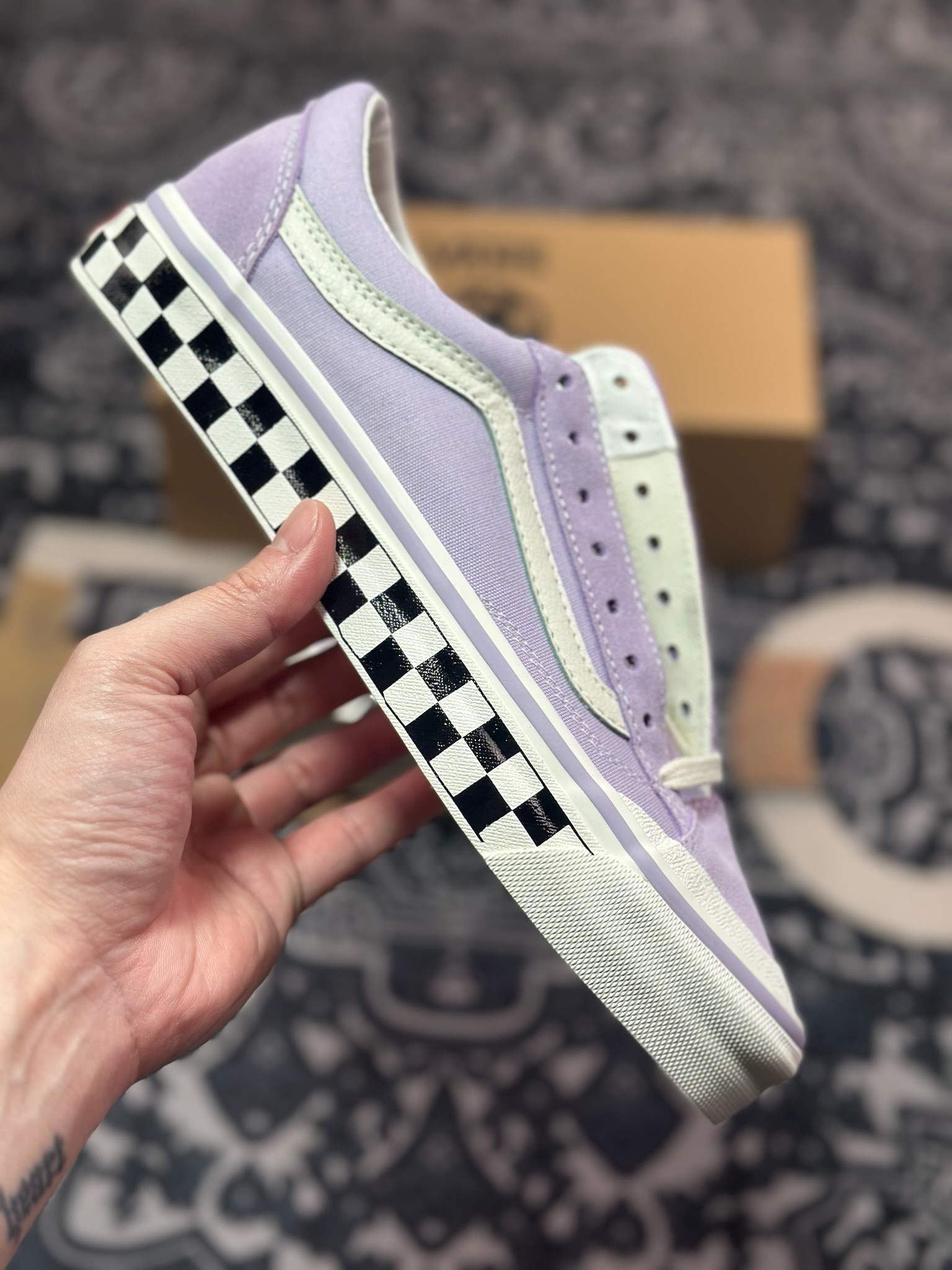 A3150   Vans Old Skool Reissue 136 紫色棋盘