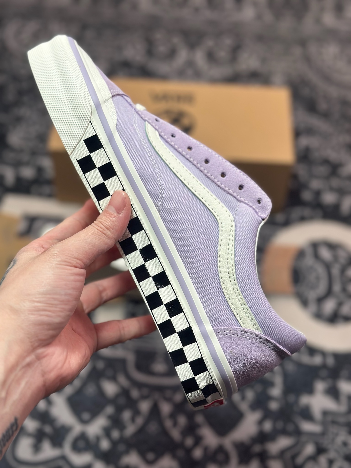 A3150   Vans Old Skool Reissue 136 紫色棋盘