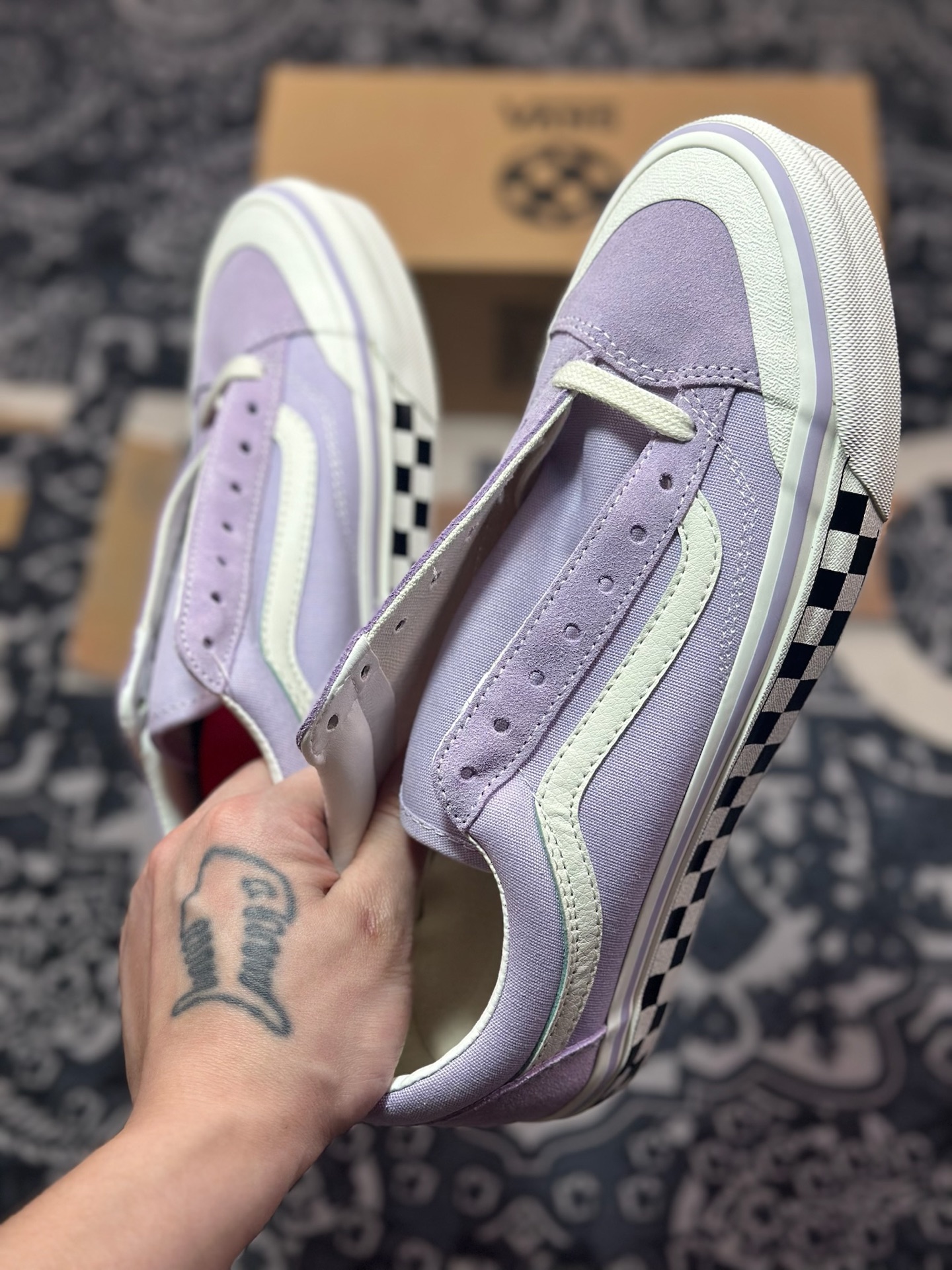 A3150   Vans Old Skool Reissue 136 紫色棋盘