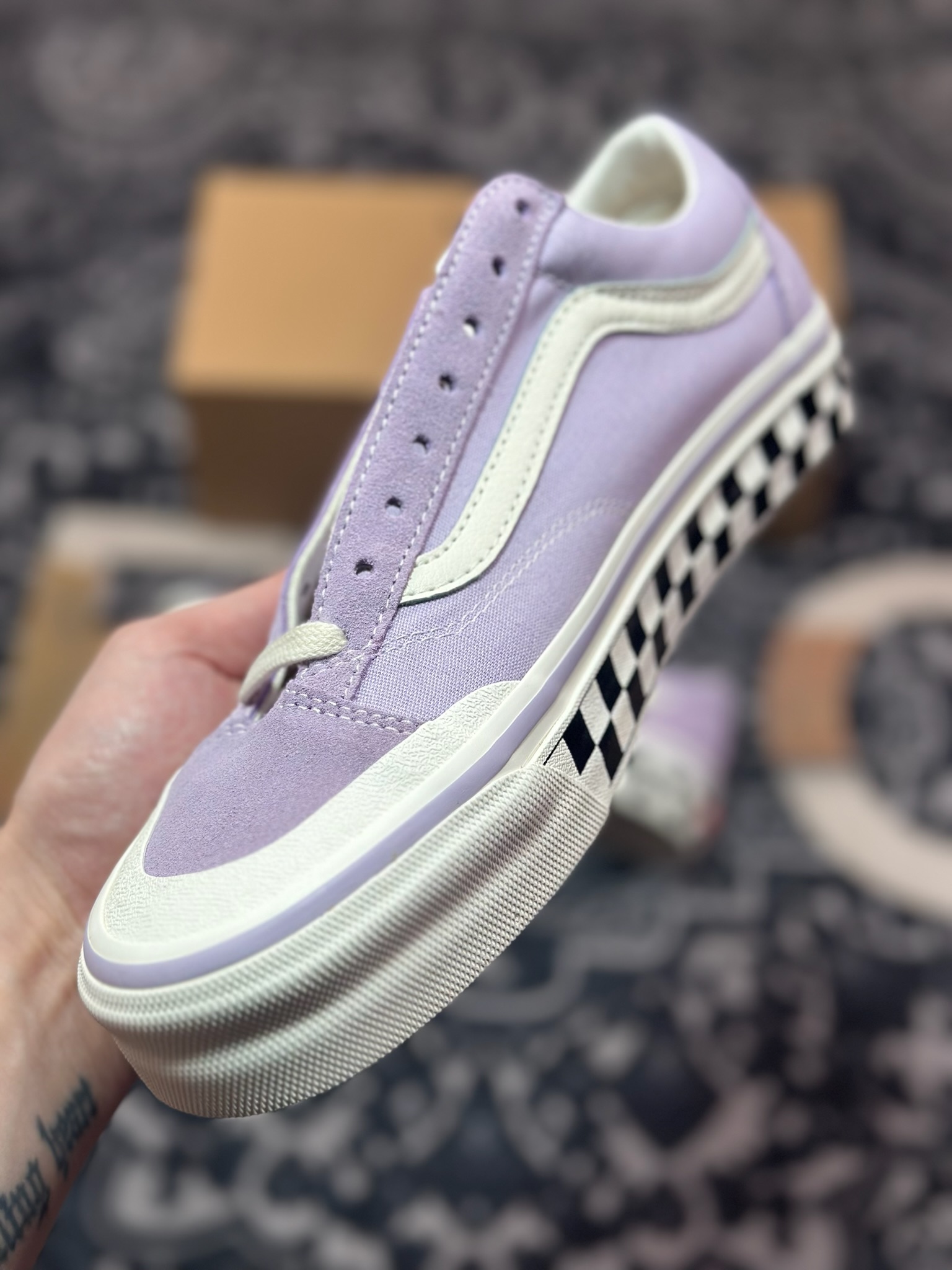 A3150   Vans Old Skool Reissue 136 紫色棋盘