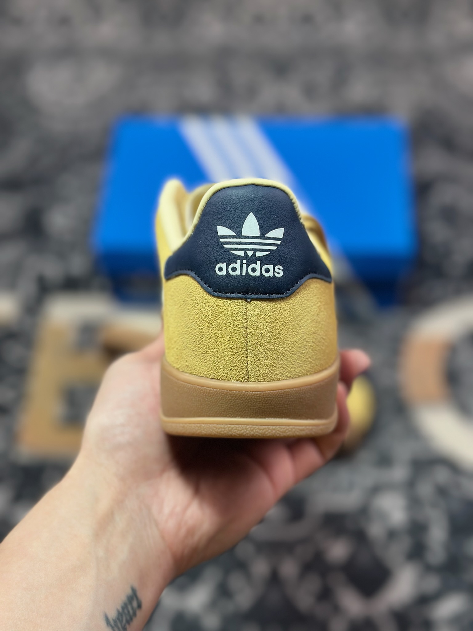 A4160  adidas Originals Gazelle INdoor 黄棕 三叶草休闲防滑耐磨低帮板鞋   JI3523
