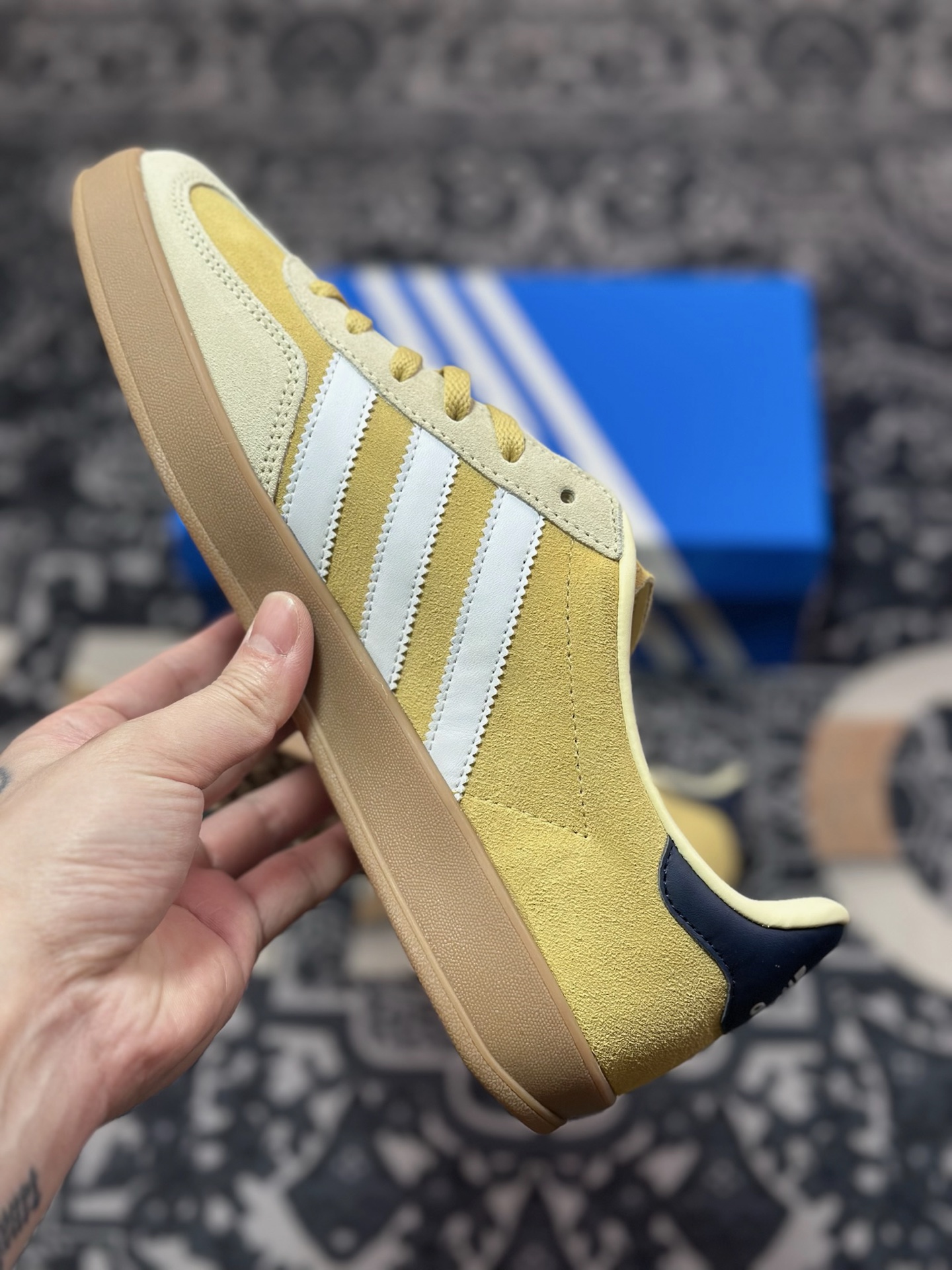 A4160  adidas Originals Gazelle INdoor 黄棕 三叶草休闲防滑耐磨低帮板鞋   JI3523