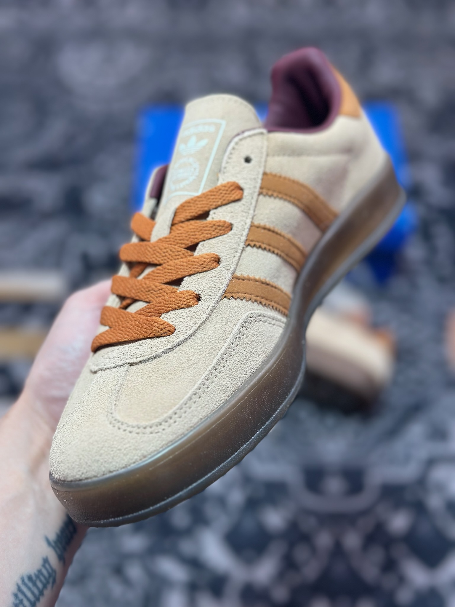 A4160  AD Originals Gazelle Indoor 棕灰 三叶草复古休闲运动板鞋  JH5412