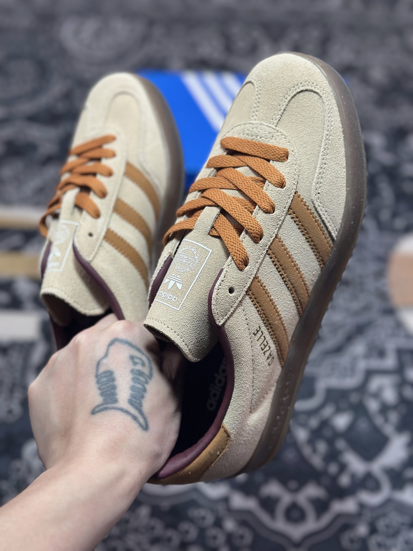 A4160  AD Originals Gazelle Indoor 棕灰 三叶草复古休闲运动板鞋  JH5412