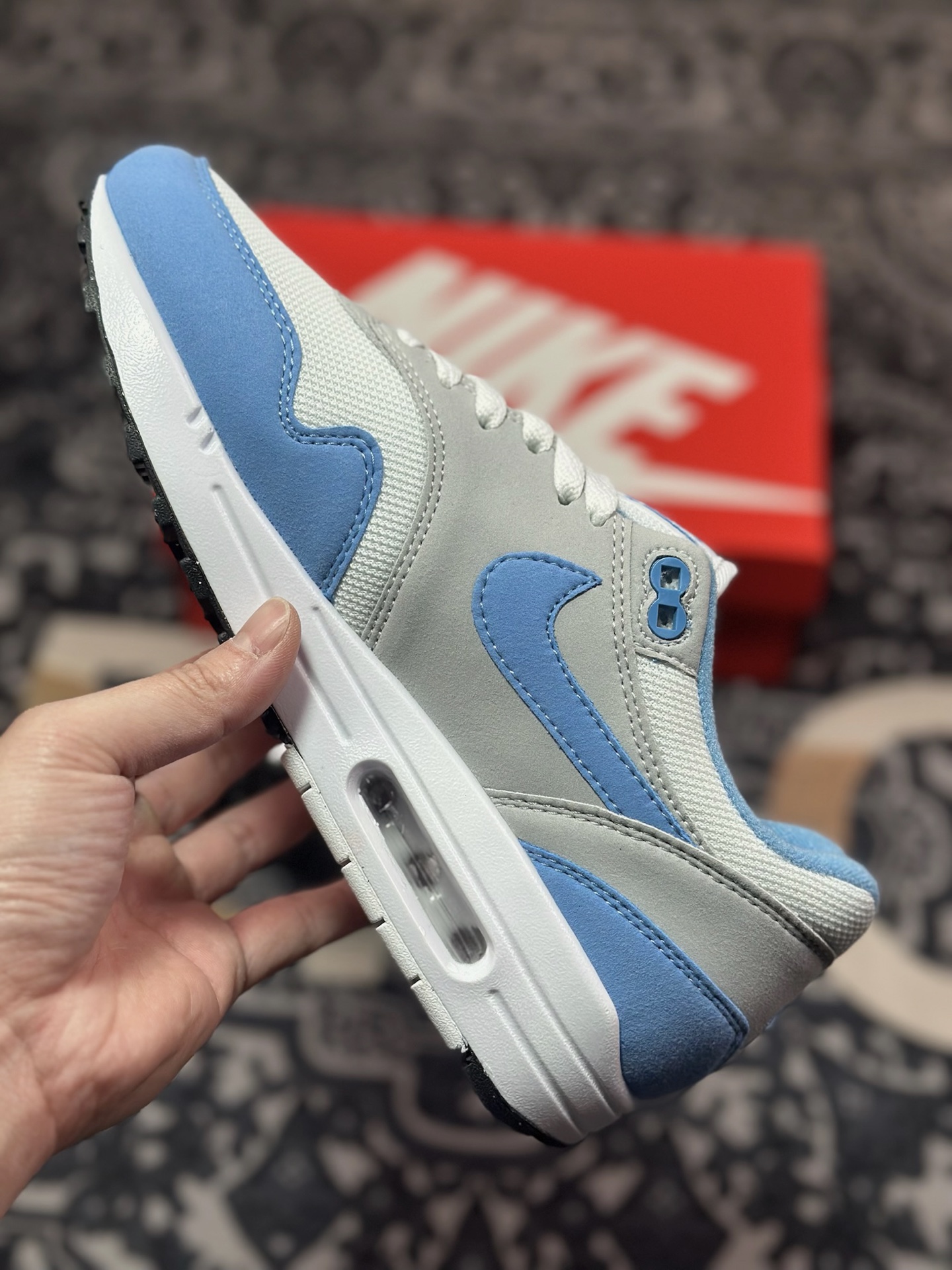 B0220  Nike Air Max 1 复刻拼接  复古休闲跑步鞋  FD9082-103