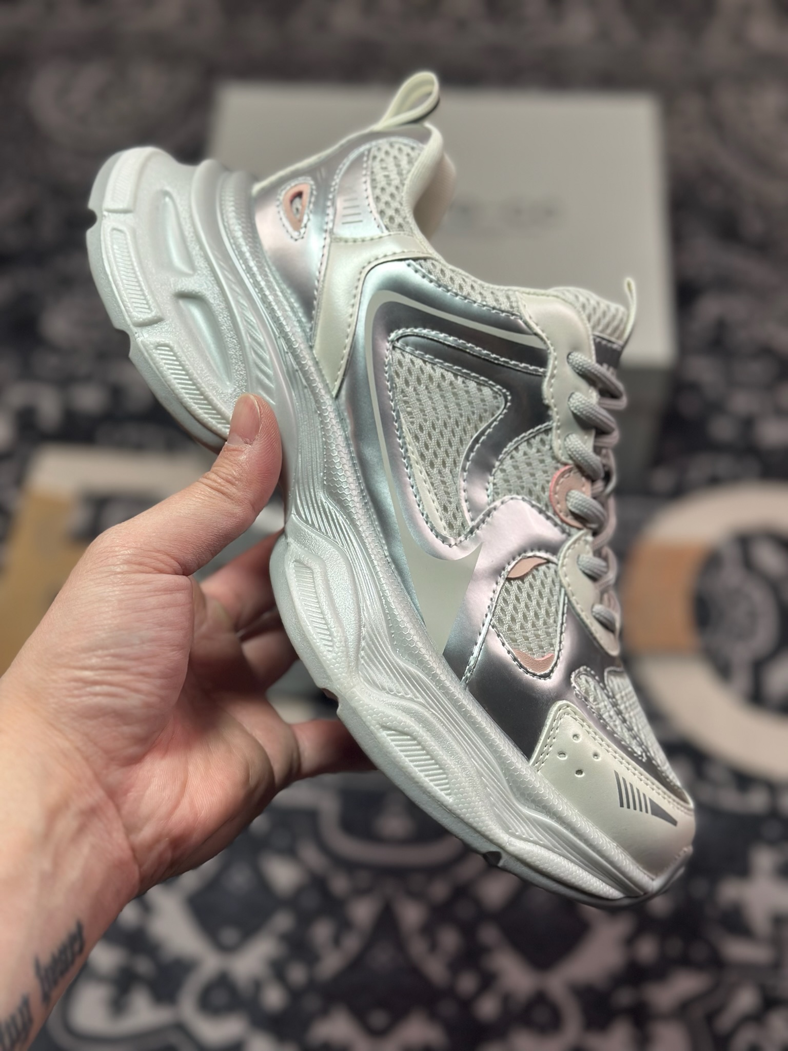 A9220  新货GG-CC Chunky Low安哥拉红休闲运动老爹鞋系列