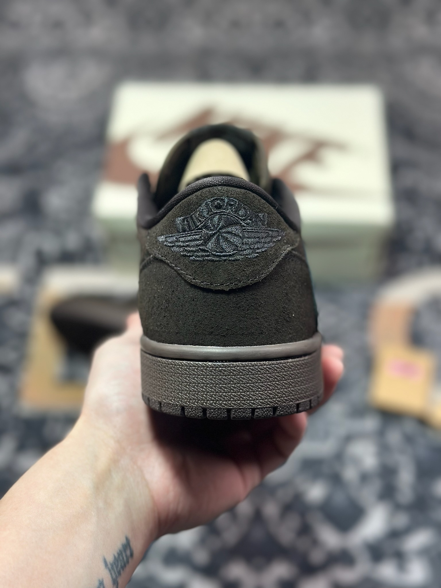 C2380  TS x Air Jordan 1 Low ”Velvet Brown” 黑棕 倒钩 DM7866-202