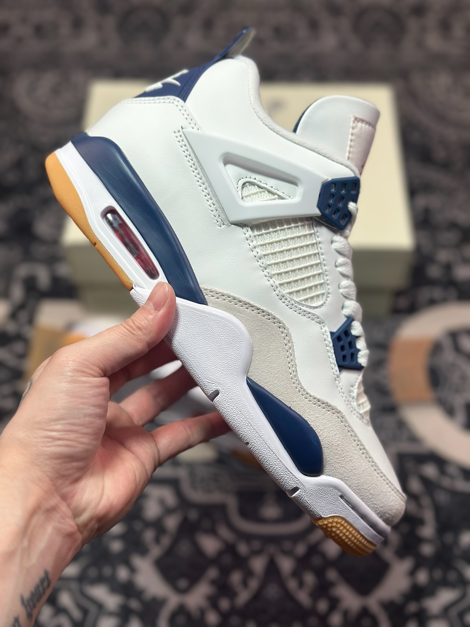 C0360  Air Jordan 4 Retro 乔丹四代“NET”  白蓝   DR5415-100