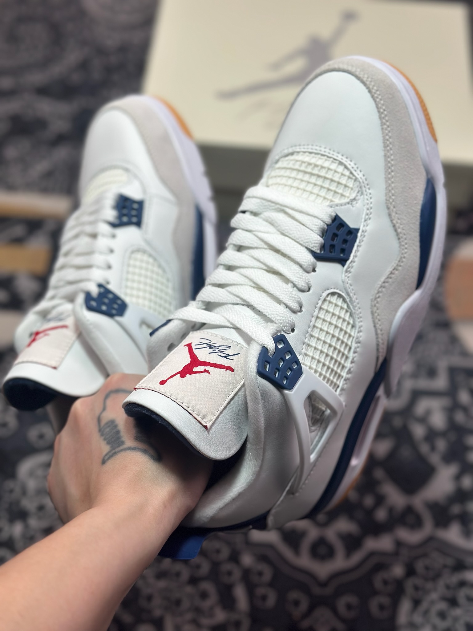 C0360  Air Jordan 4 Retro 乔丹四代“NET”  白蓝   DR5415-100
