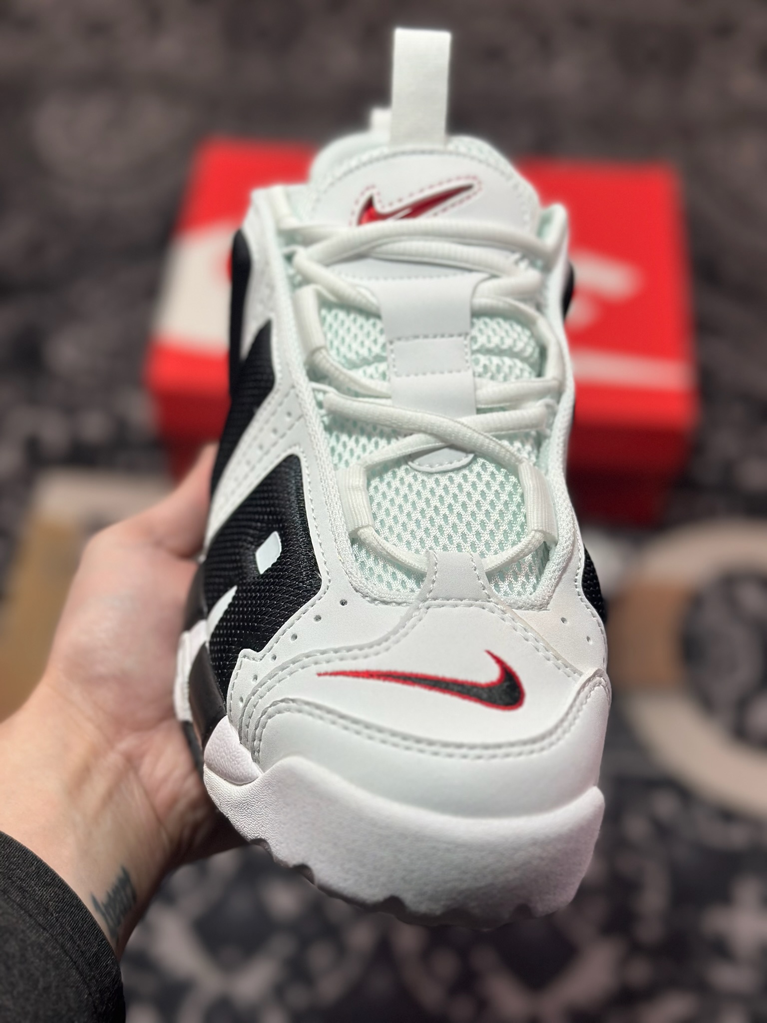 B4260  NK Air More Uptempo Low 大AIR皮蓬复古篮球鞋 FZ3055-105