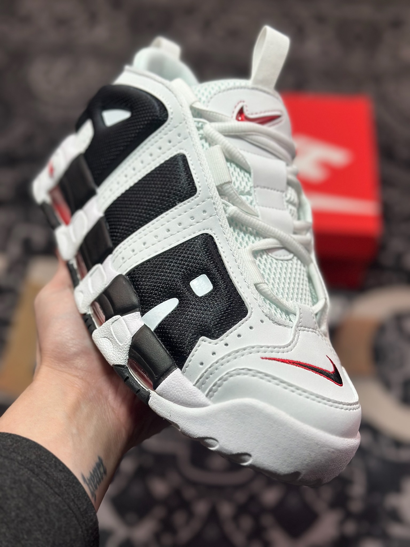 B4260  NK Air More Uptempo Low 大AIR皮蓬复古篮球鞋 FZ3055-105
