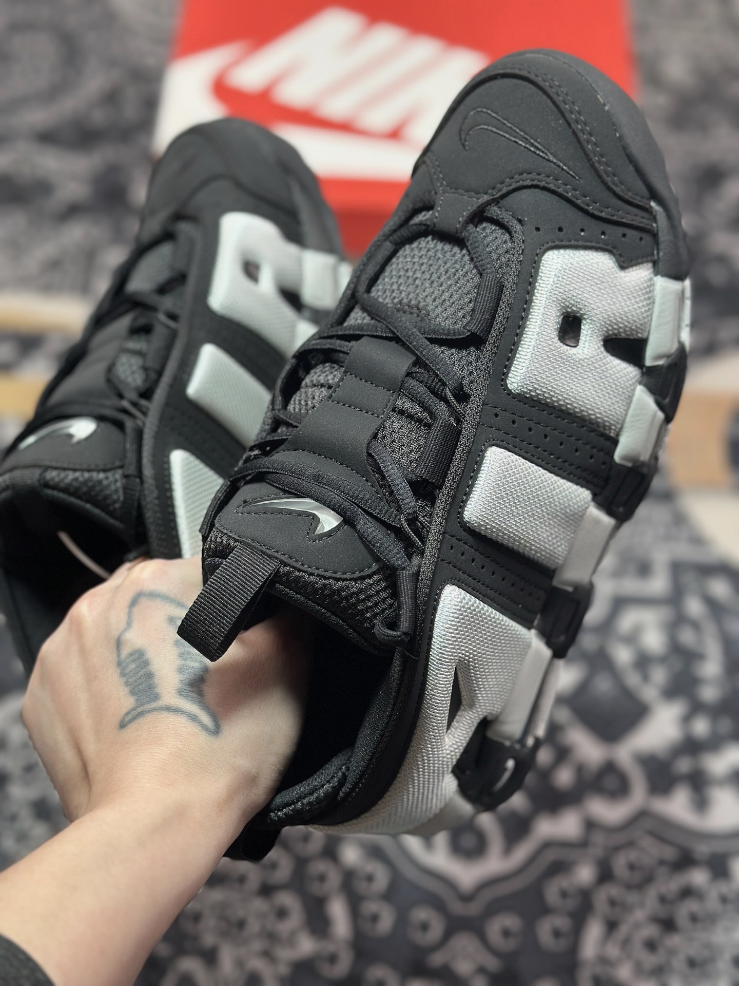 B4260  NK Air More Uptempo Low 大AIR皮蓬复古篮球鞋 FZ3055-001