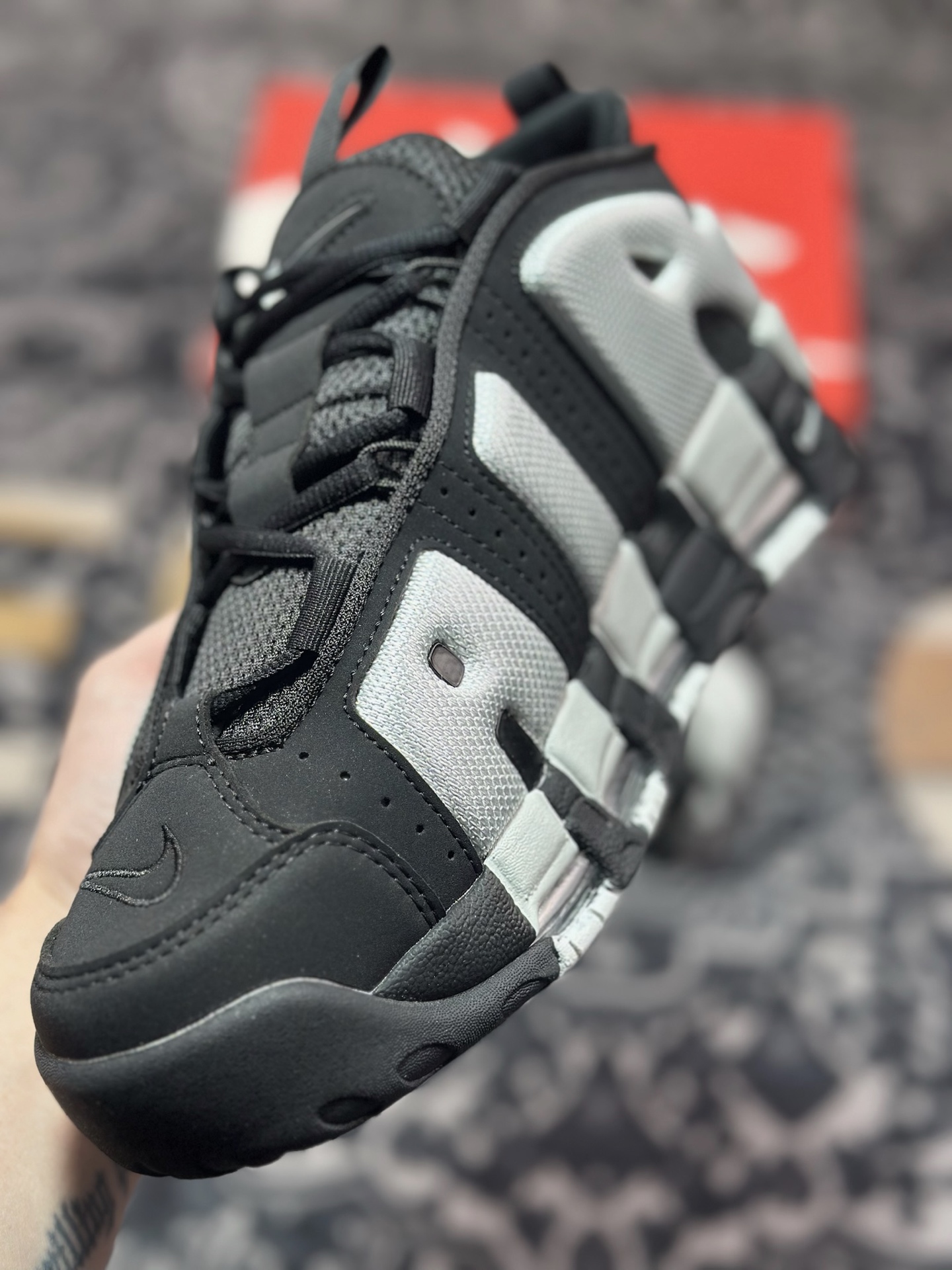B4260  NK Air More Uptempo Low 大AIR皮蓬复古篮球鞋 FZ3055-001