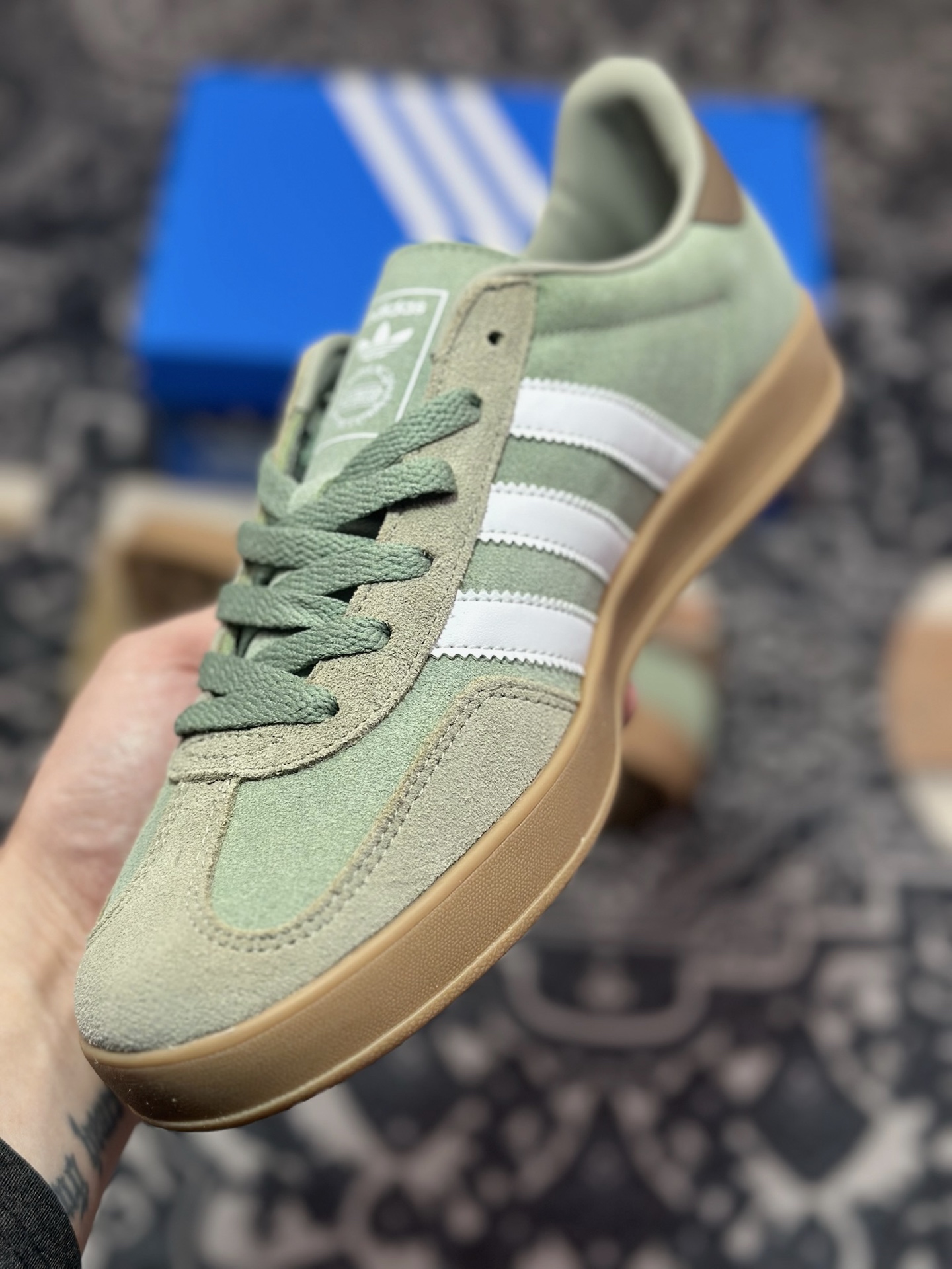 A4160  adidas Originals Gazelle INdoor  三叶草休闲防滑耐磨低帮板鞋   JI3526