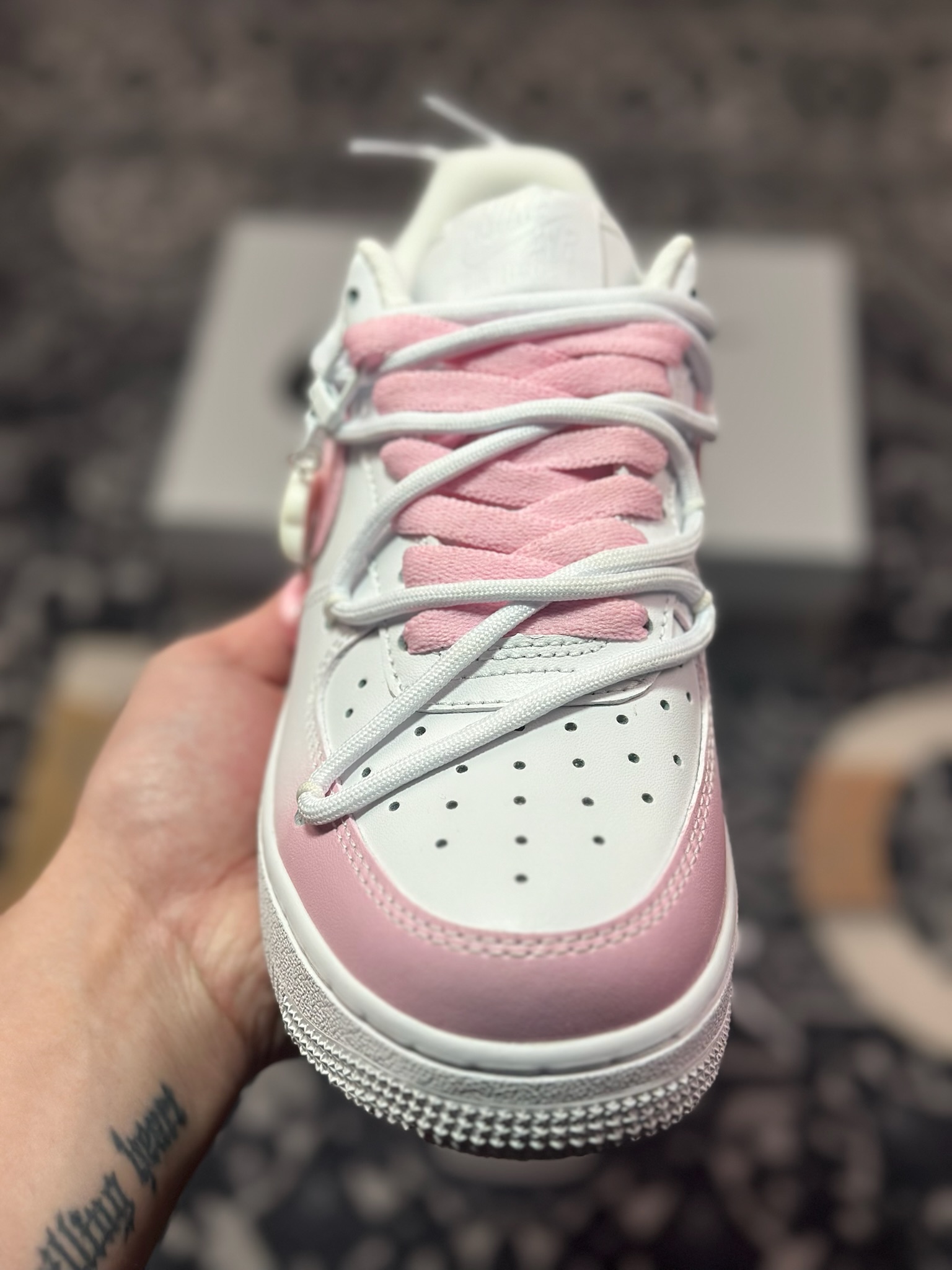 B4260  Nike Air Force 1 Low 07 白粉渐变绑带 GQ2288-802