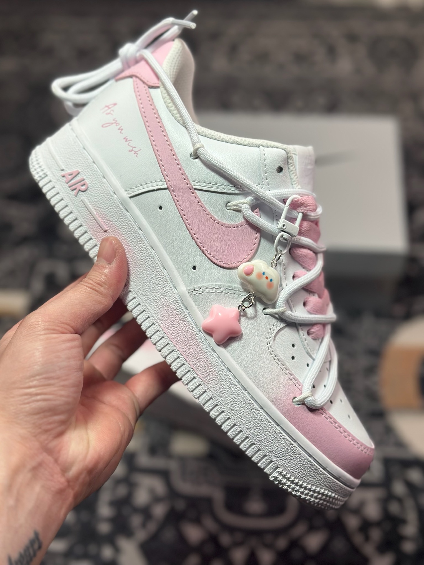 B4260  Nike Air Force 1 Low 07 白粉渐变绑带 GQ2288-802