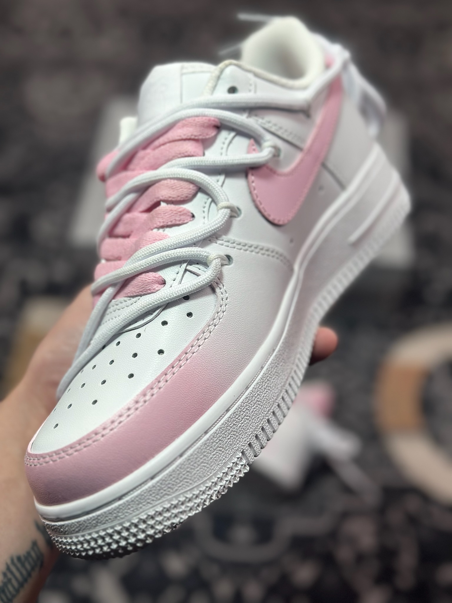 B4260  Nike Air Force 1 Low 07 白粉渐变绑带 GQ2288-802