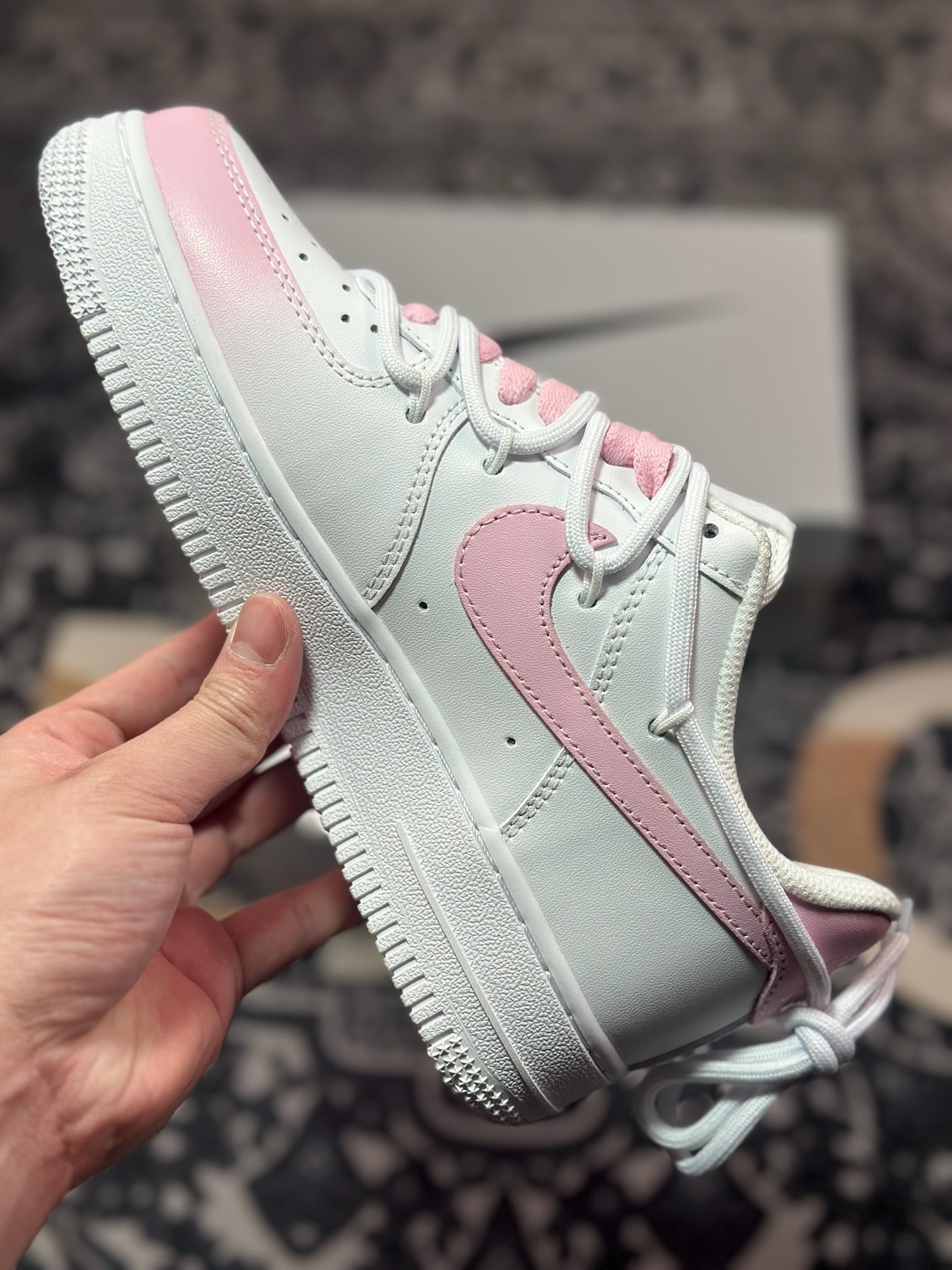 B4260  Nike Air Force 1 Low 07 白粉渐变绑带 GQ2288-802