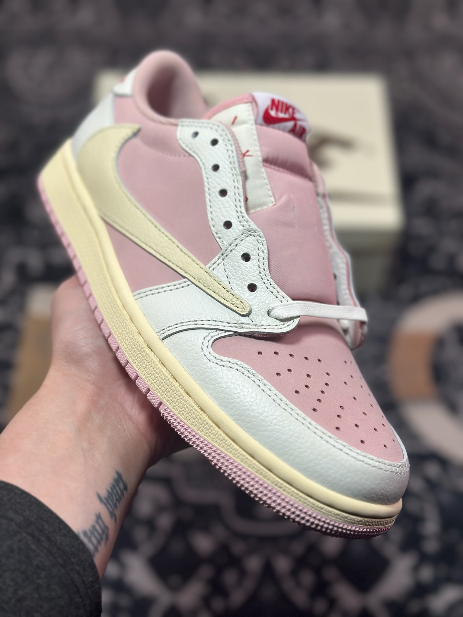 C6400    优选 Travis Scott x Air Jordan 1 AJ1乔1 TS联名倒钩 DM7866-600