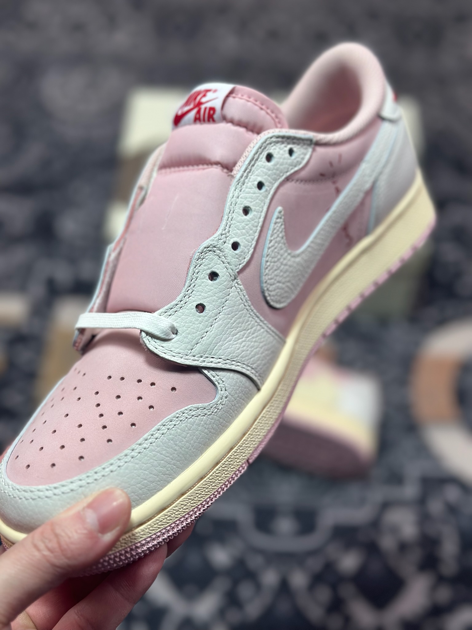 C6400    优选 Travis Scott x Air Jordan 1 AJ1乔1 TS联名倒钩 DM7866-600