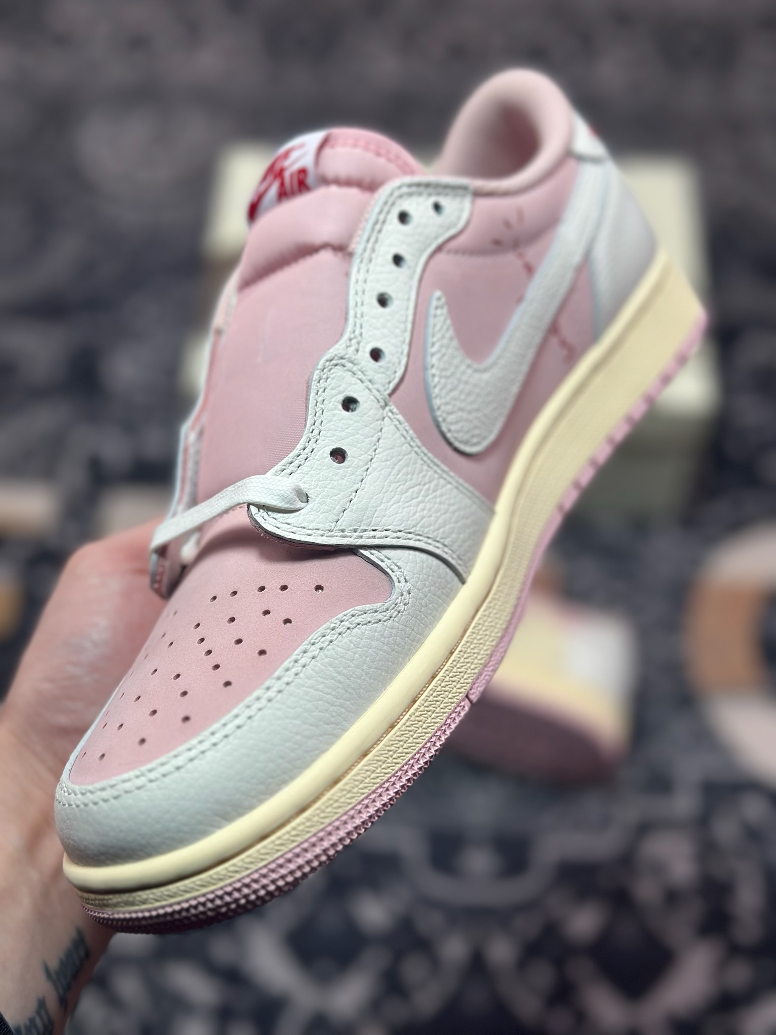 C6400    优选 Travis Scott x Air Jordan 1 AJ1乔1 TS联名倒钩 DM7866-600