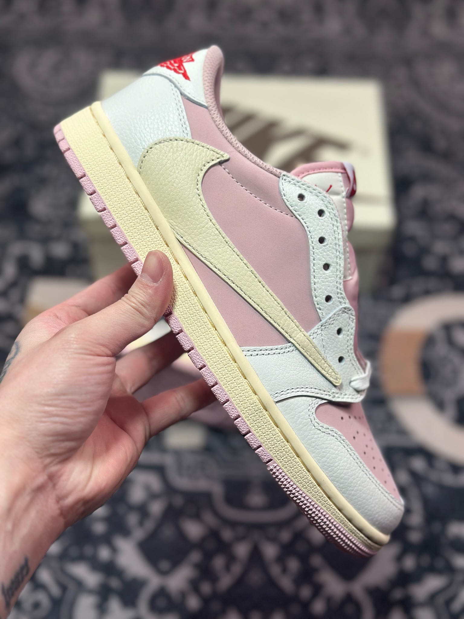 C6400    优选 Travis Scott x Air Jordan 1 AJ1乔1 TS联名倒钩 DM7866-600