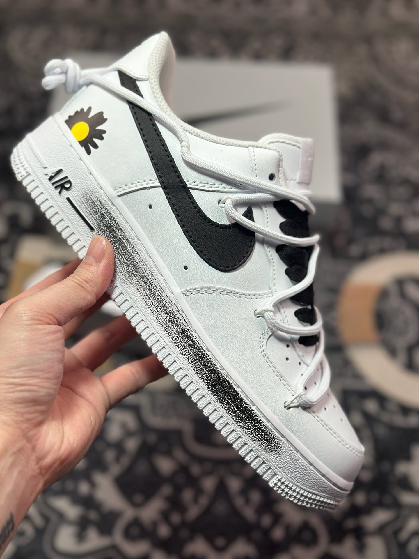 B4260  Air Force 1 Low 07 白黑绑带雏菊  CK0316-060