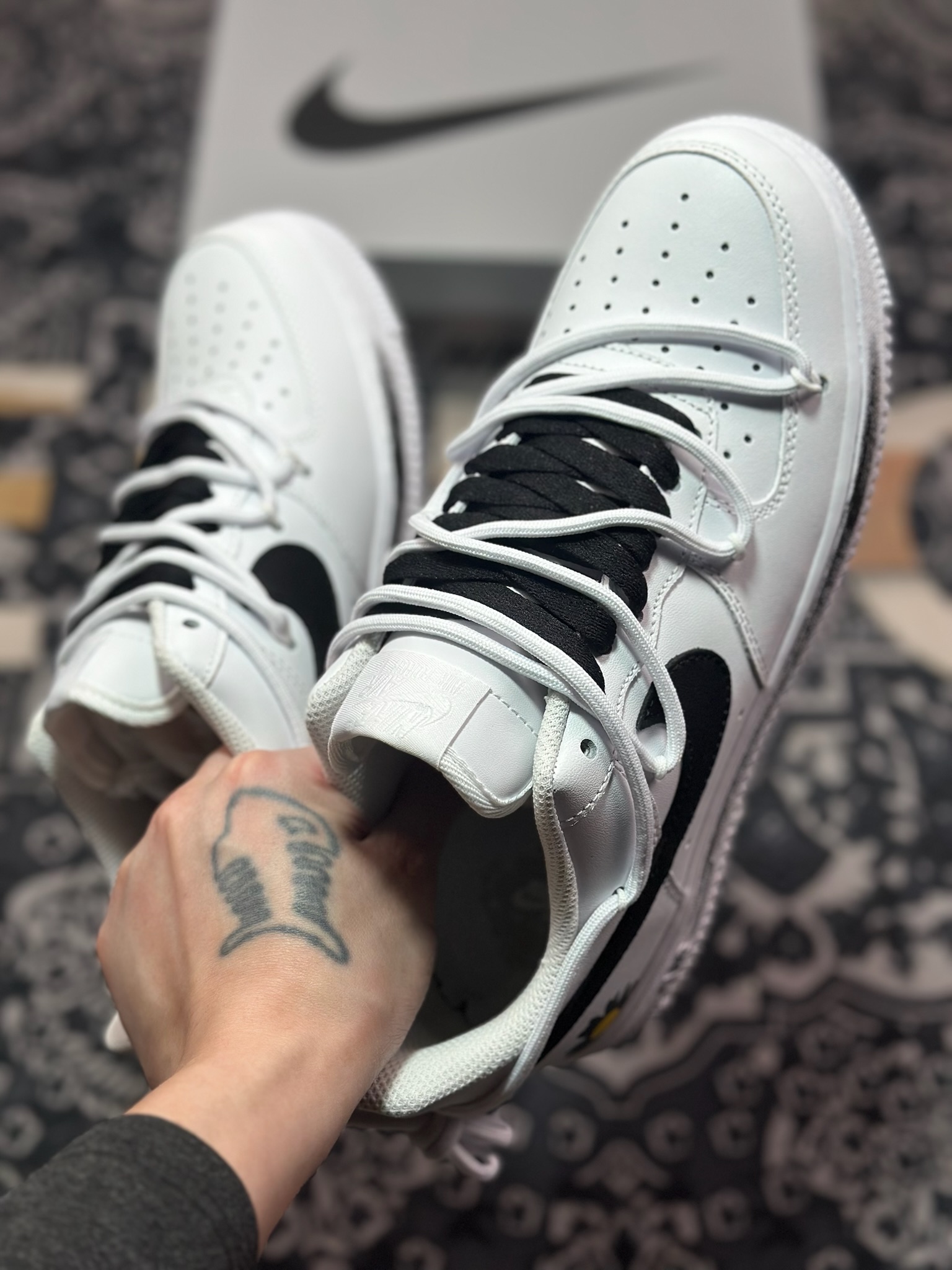 B4260  Air Force 1 Low 07 白黑绑带雏菊  CK0316-060
