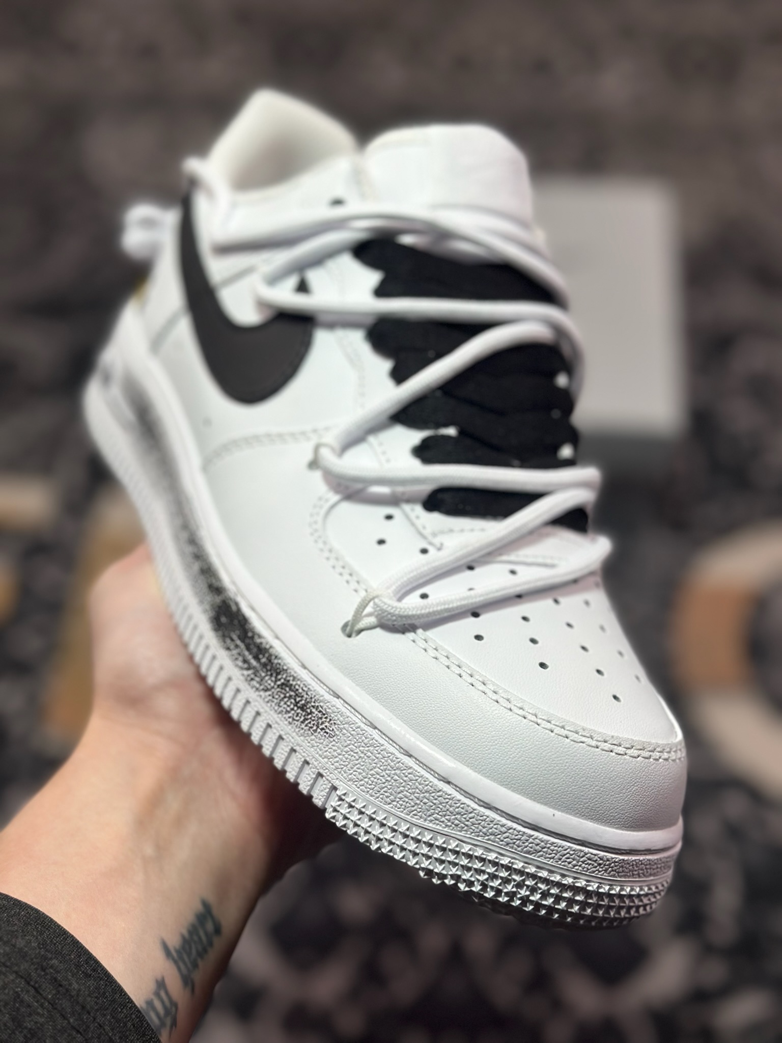B4260  Air Force 1 Low 07 白黑绑带雏菊  CK0316-060