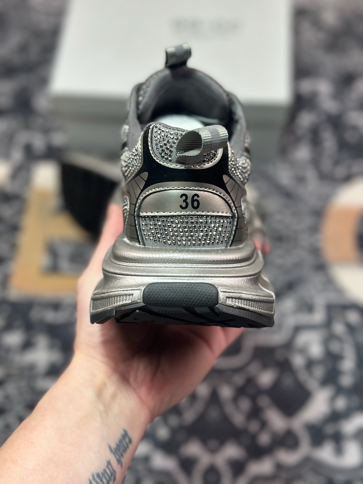 A9220  新货GG-CC Chunky Low镶钻休闲运动老爹鞋系列