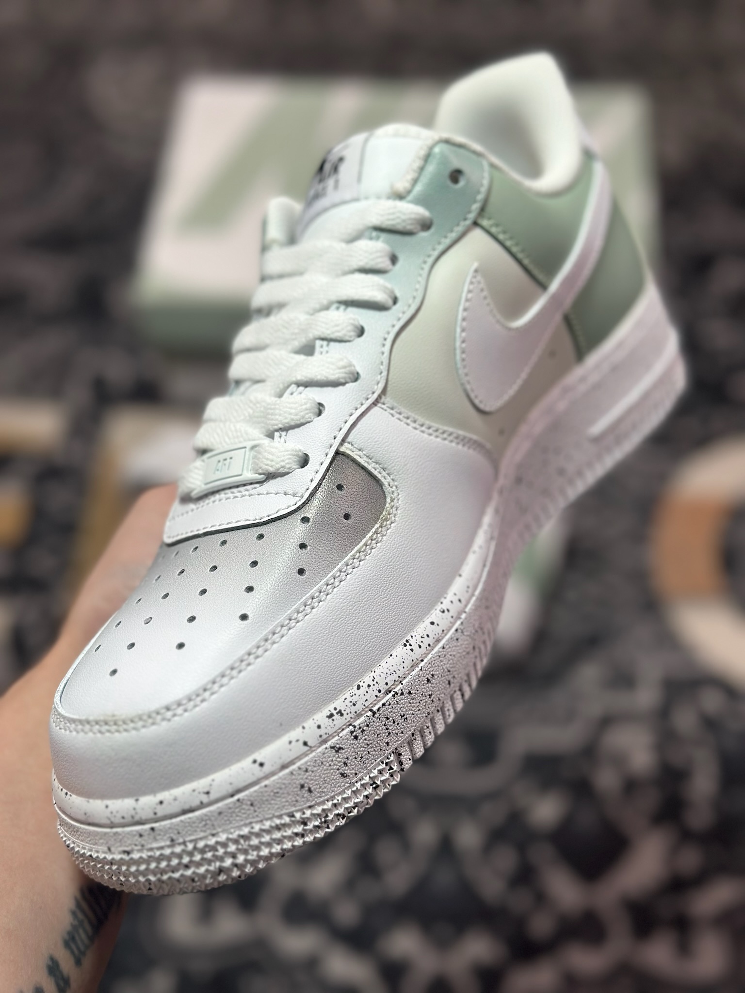 B2240   Air Force 1 '07 Low 米绿喷底  MM6023-336