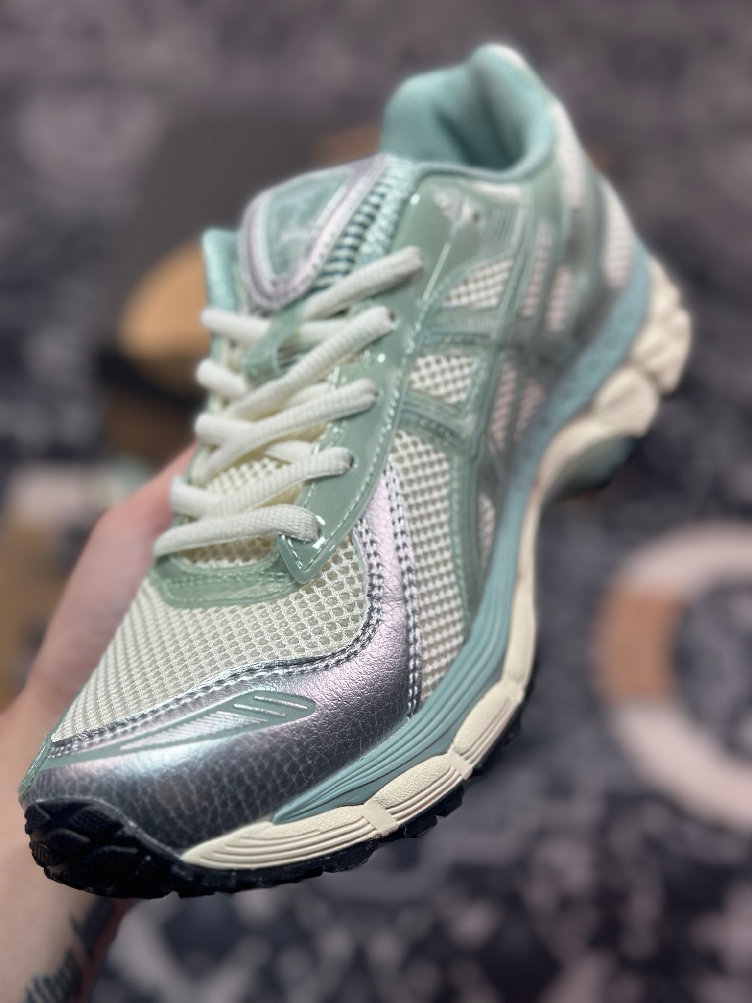 A9220  kith x Asics Gel-Kayano 12.1 亚瑟士联名百搭休闲运动慢跑鞋   1203A675-100