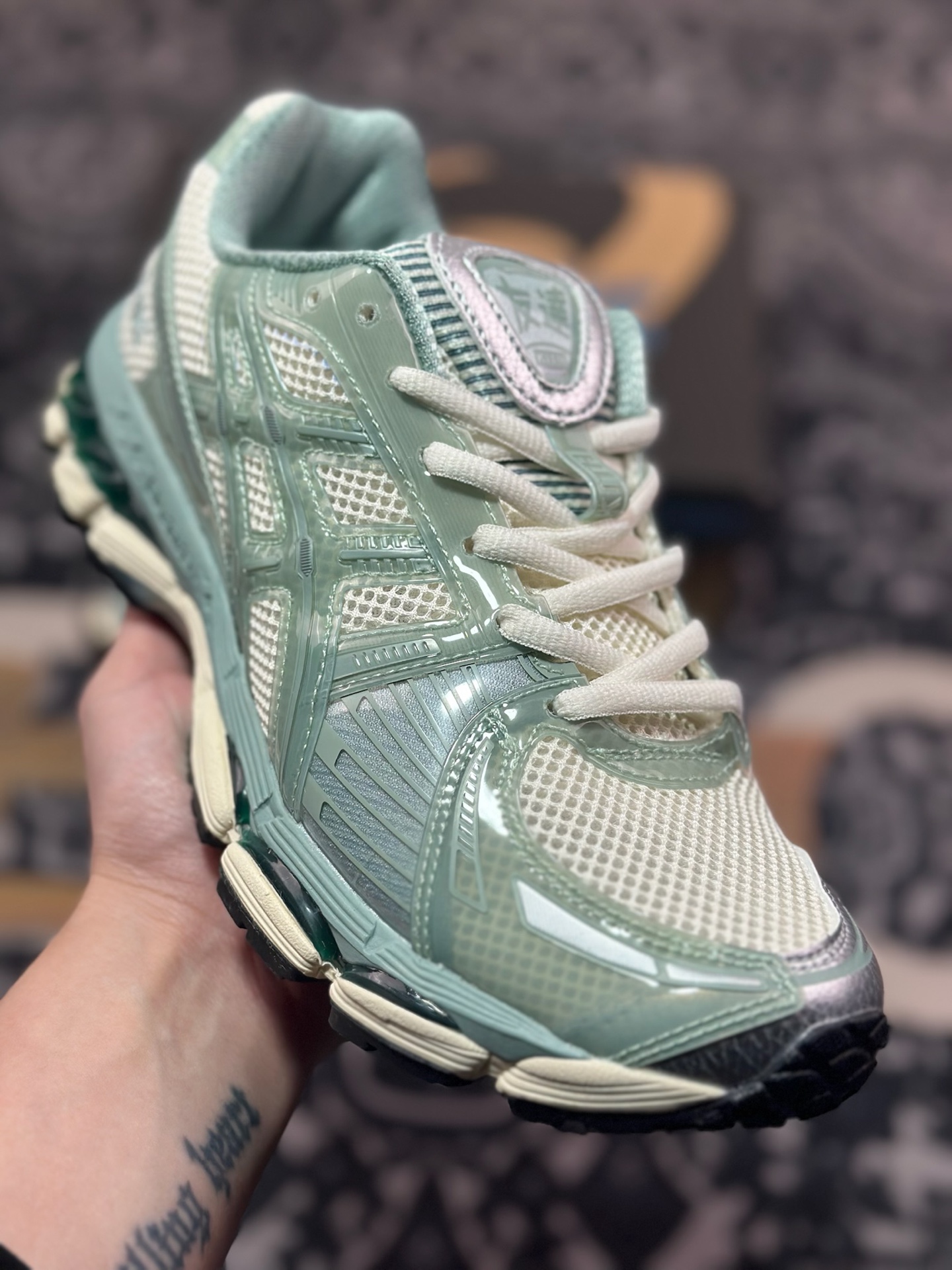 A9220  kith x Asics Gel-Kayano 12.1 亚瑟士联名百搭休闲运动慢跑鞋   1203A675-100