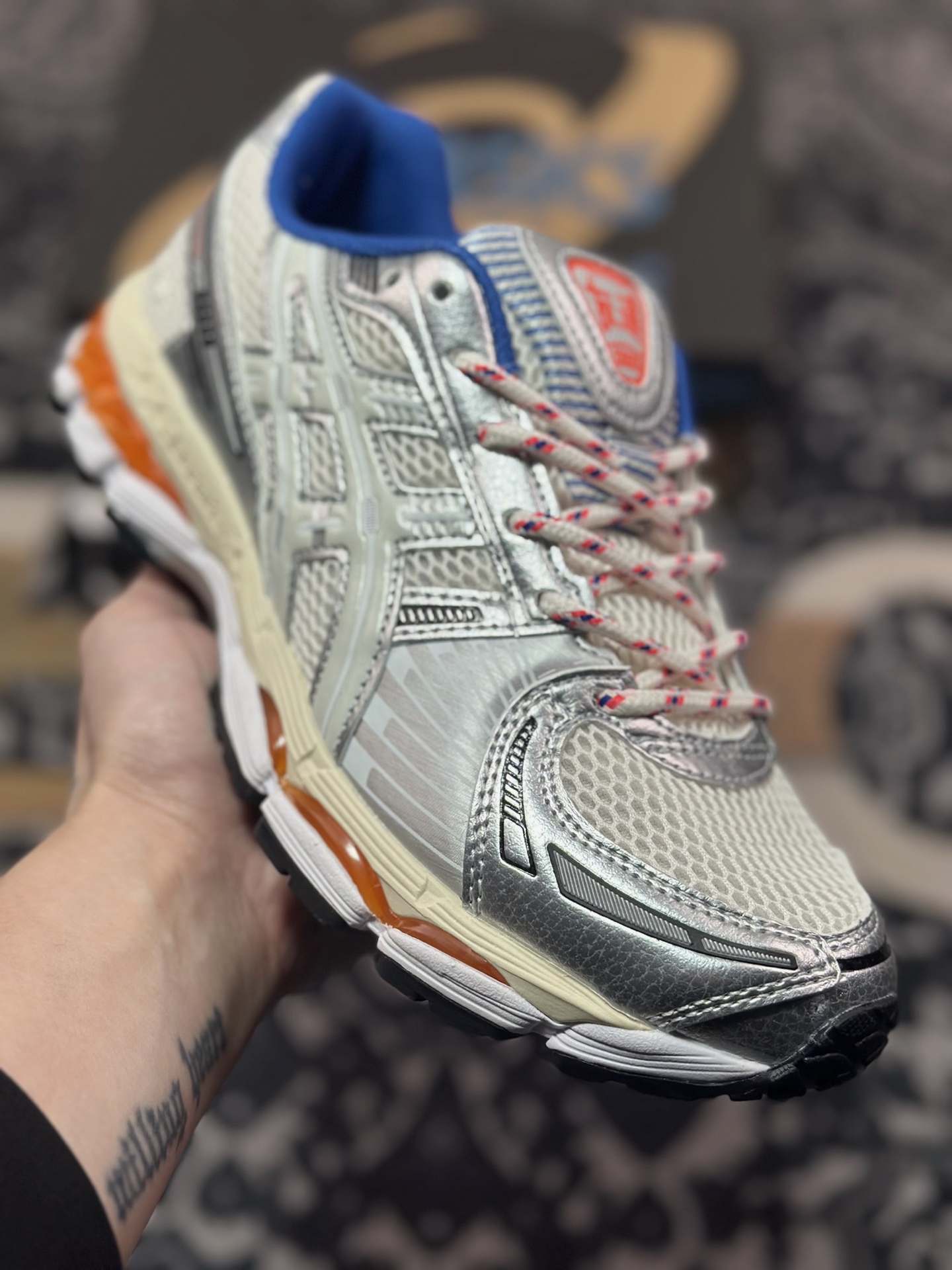 A9220  kith x Asics Gel-Kayano 12.1 亚瑟士联名百搭休闲运动慢跑鞋  1203A555-101