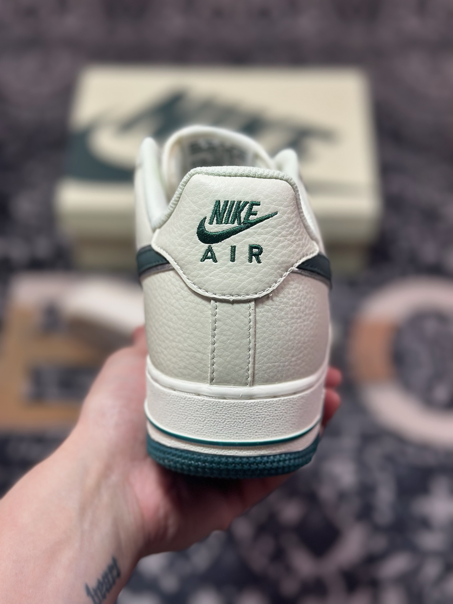 B0220  Air Force 1 '07 Low 墨绿白双色  JJ0253-002