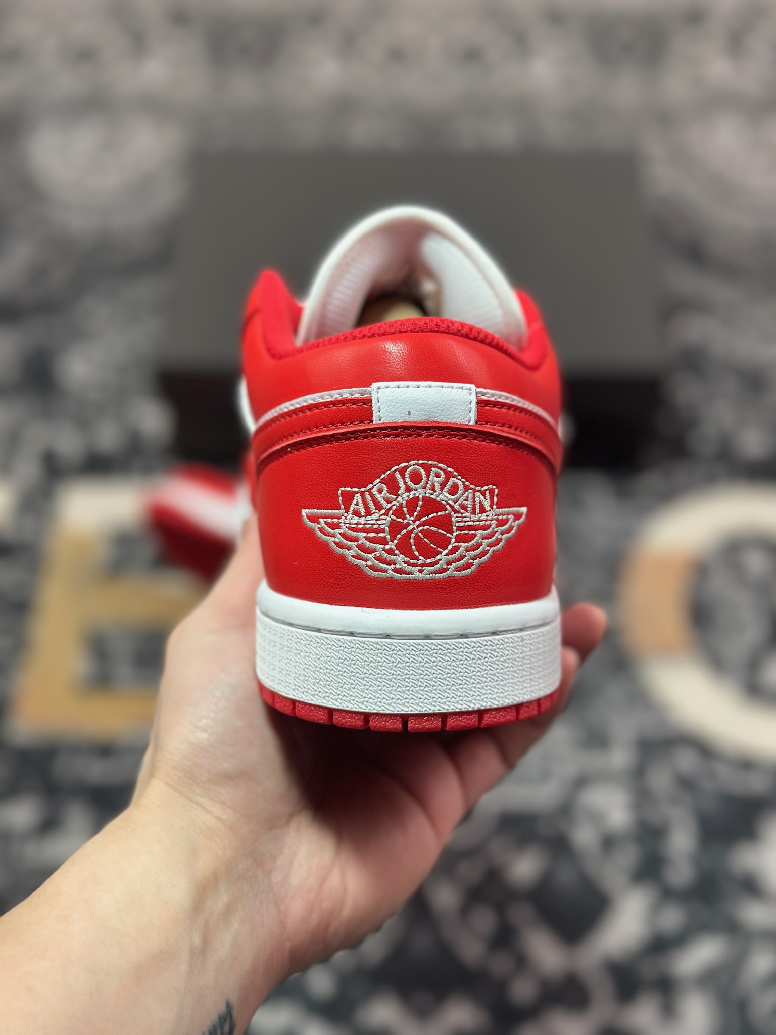 A6200  Air Jordan 1 Low 白红  553558-166
