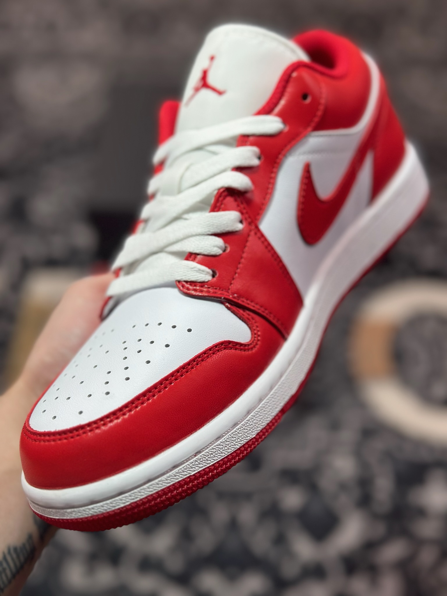 A6200  Air Jordan 1 Low 白红  553558-166