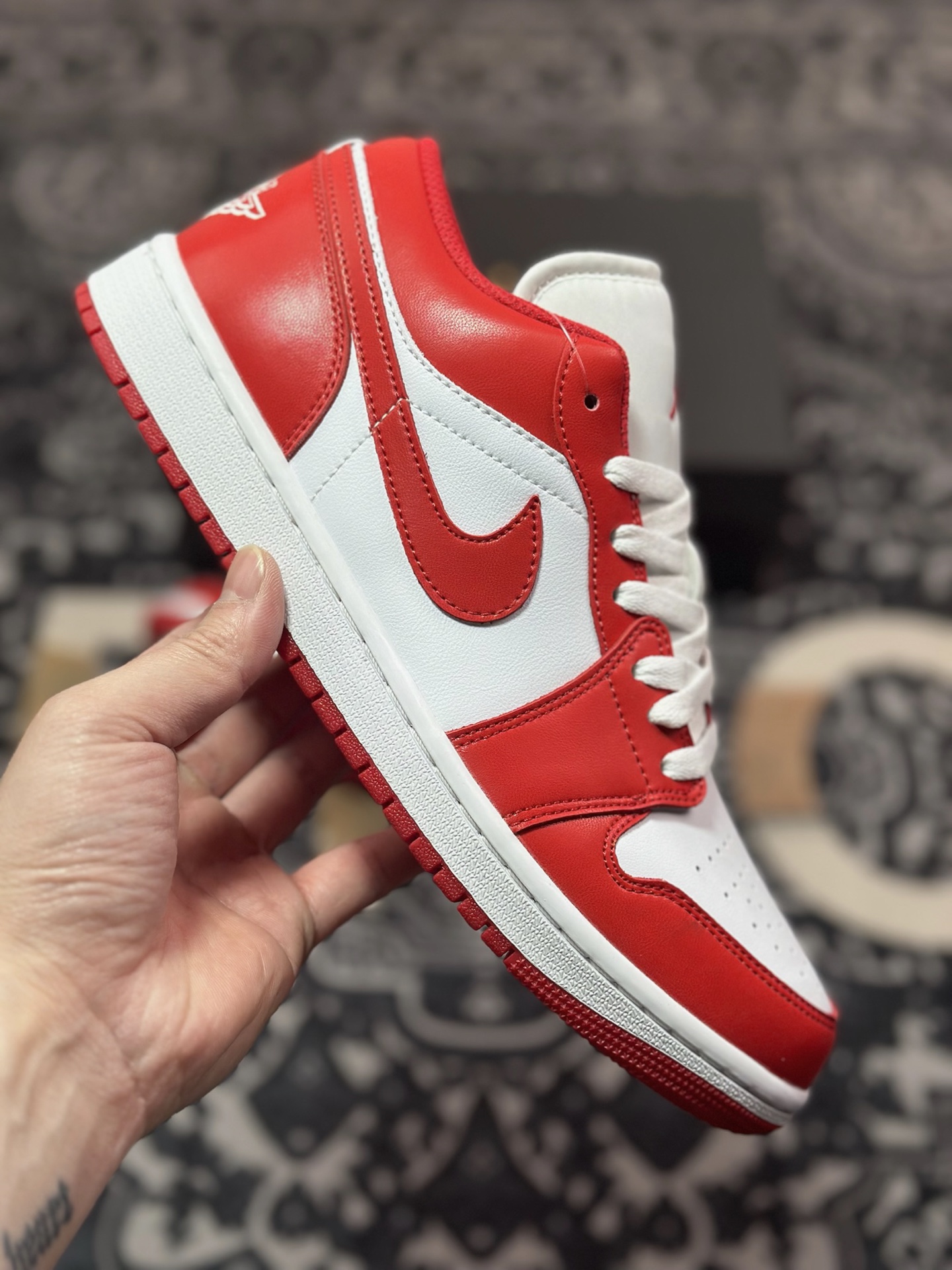A6200  Air Jordan 1 Low 白红  553558-166